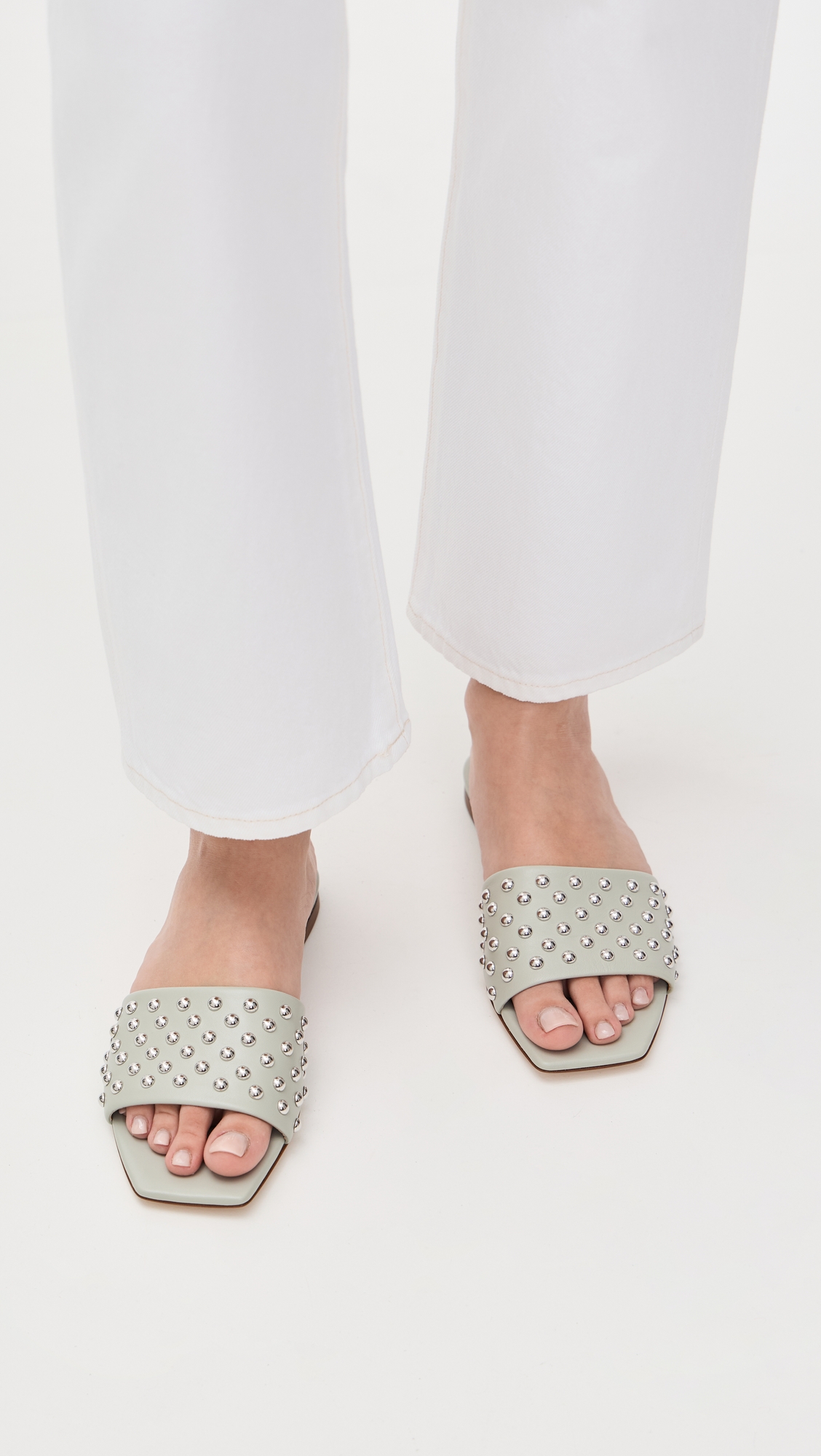 AEYDE Anna Studded Nappa Leather Cloud Sandals thumbnail