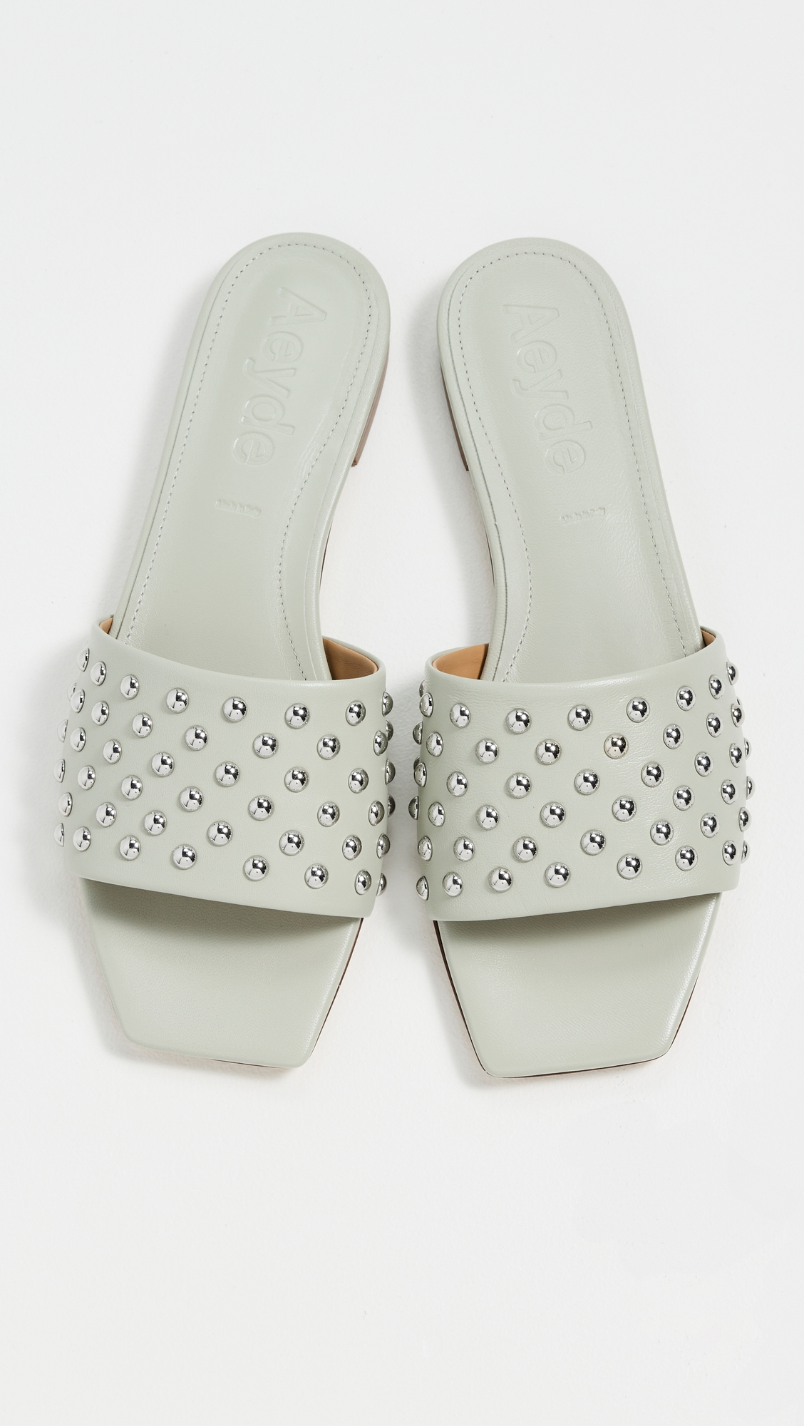 AEYDE Anna Studded Nappa Leather Cloud Sandals thumbnail