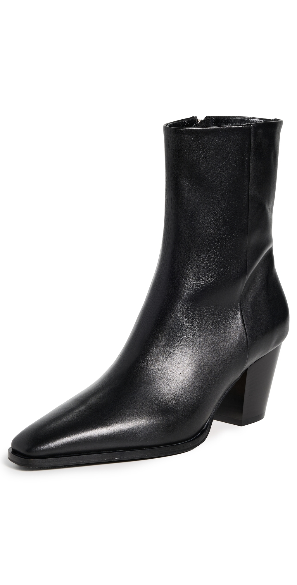 Aeyde Hedvig Calf Leather Black Boots Black In Black