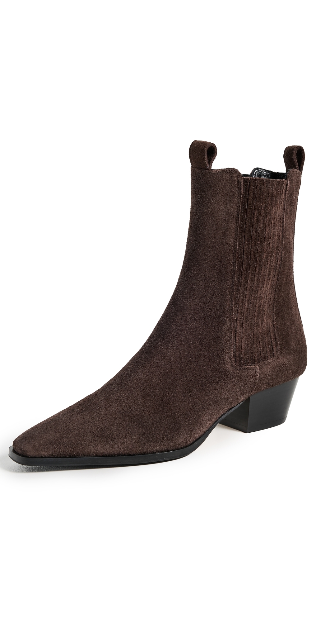 Aeyde Agata Cow Suede Leather Moka Boots Moka In Brown