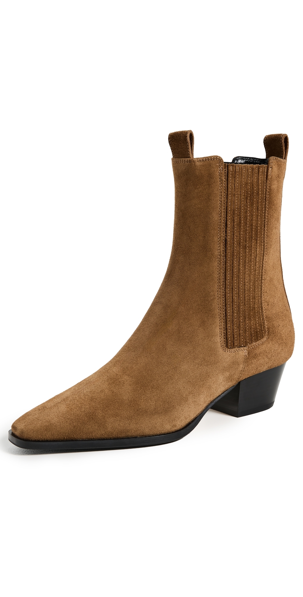 Aeyde Agata Cow Suede Leather Tobacco Boots Tobacco In Brown