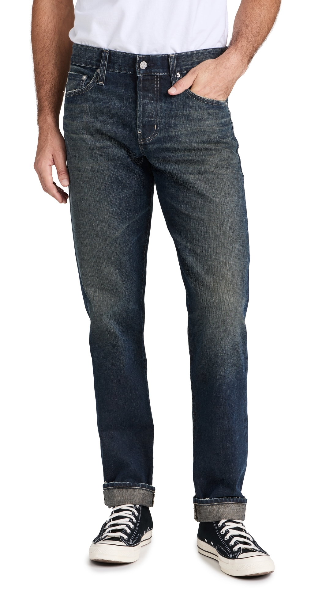 Ag Exclusive Kace Modern Straight Selvedge Jeans 34.25 18 Years Bleecker In 18 Years Bleecker