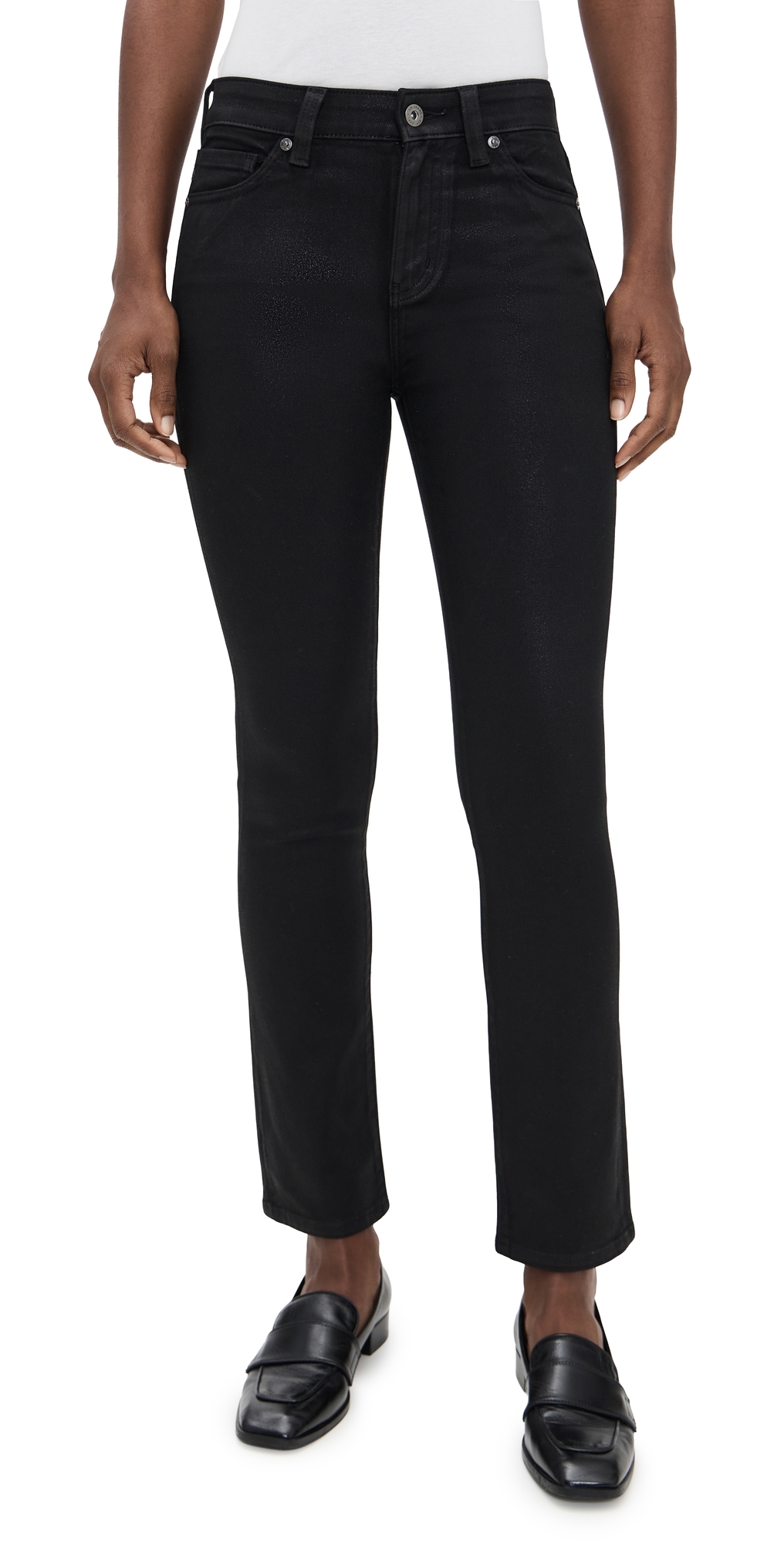 Ag Mari Jeans Ltt Lt Super Black In Black