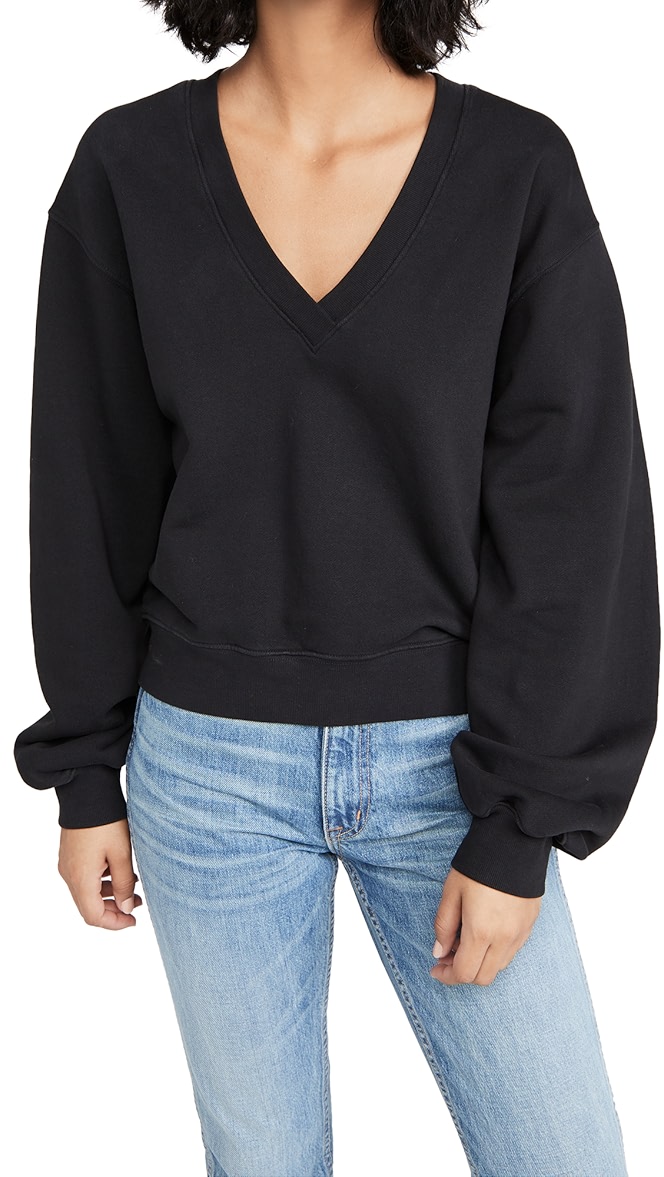 Agolde v neck sweatshirt clearance