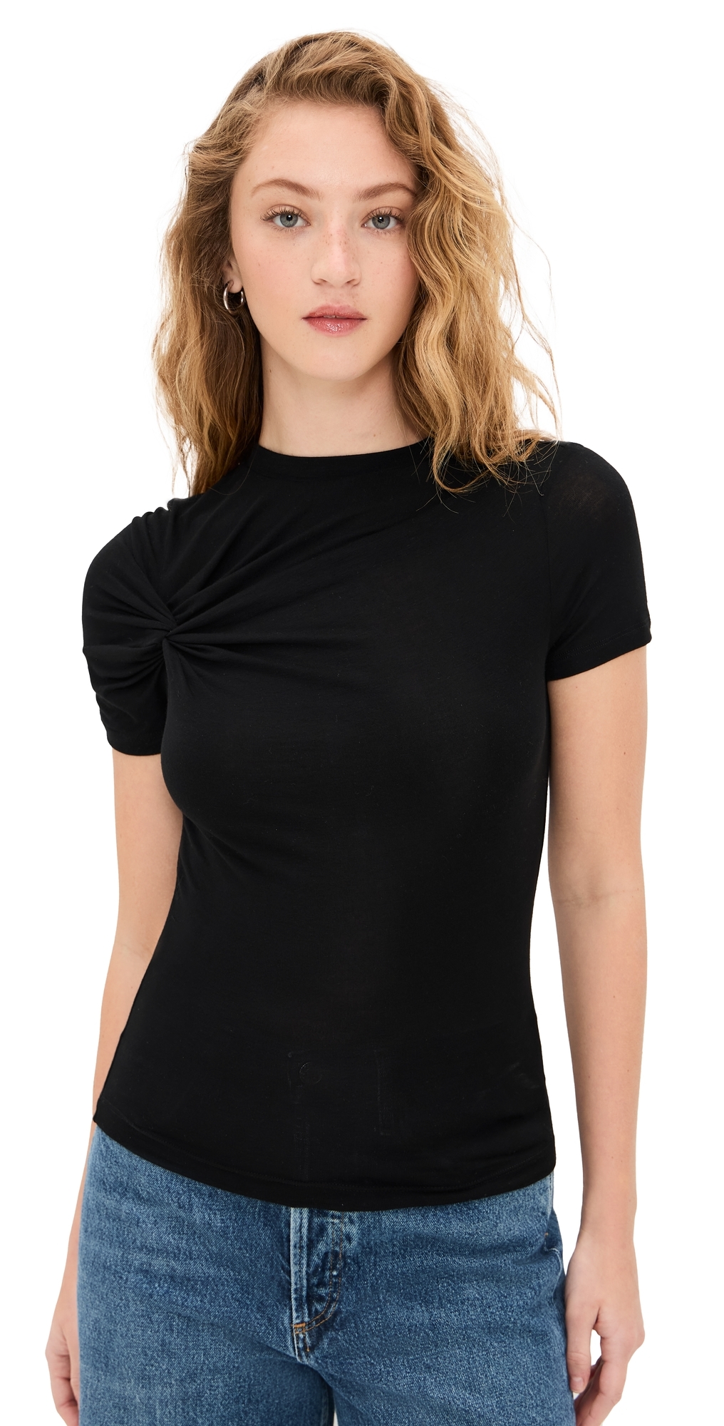 Agolde Lissa Tee Black In Black