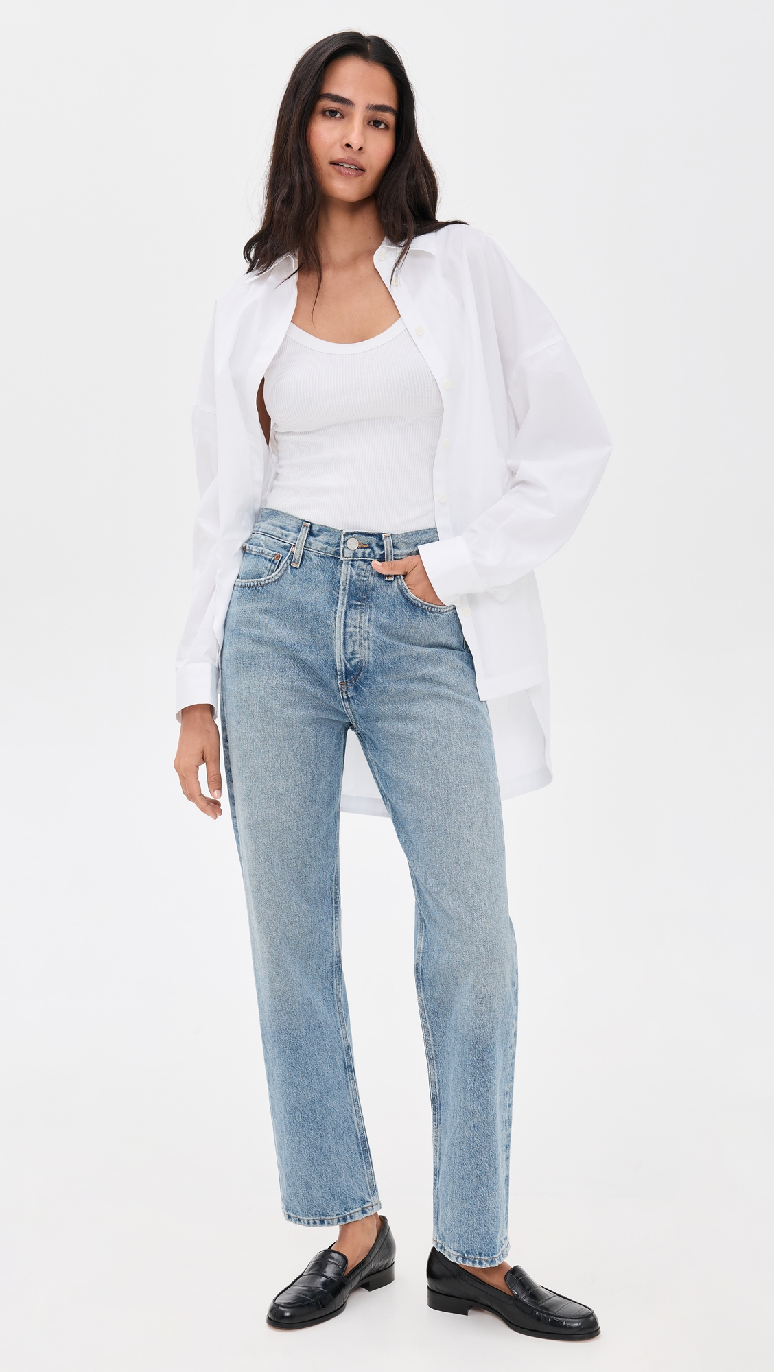 Agolde 90's Pinch Waist High Rise Straight Jeans thumbnail