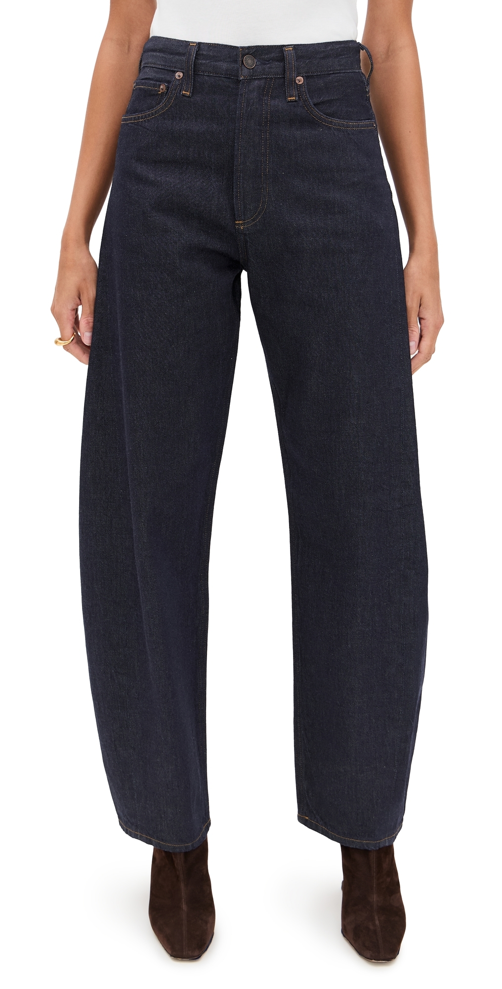 Agolde Luna Pieced Jeans Rinse In Blue