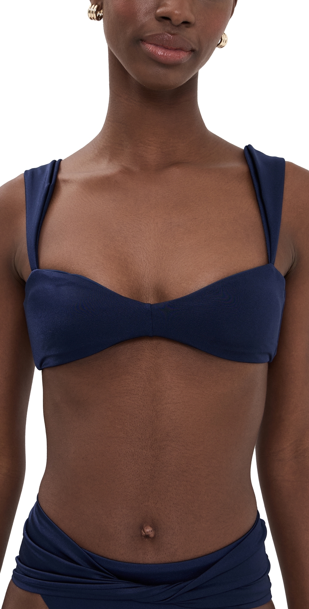 Agua Bendita Fiore Solids Malory Bikini Top Multicolor In Blue