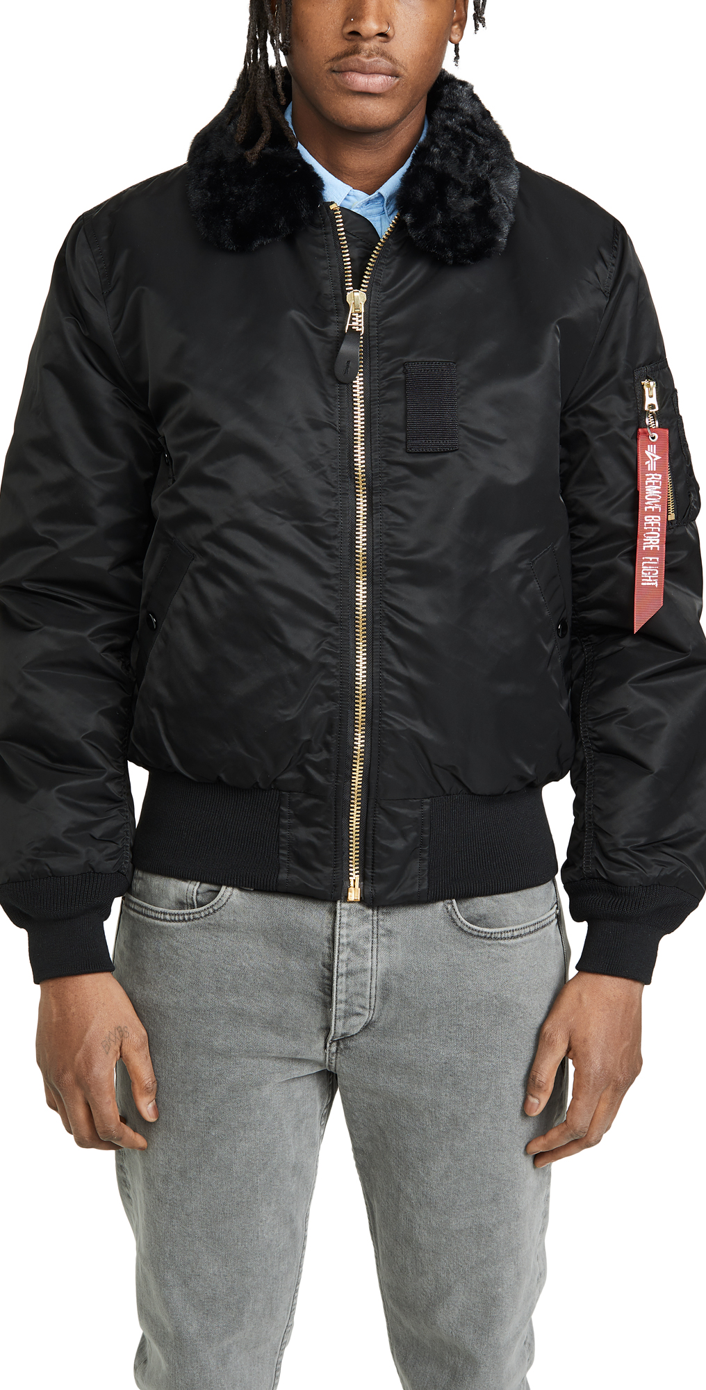 b15 slim fit flight jacket
