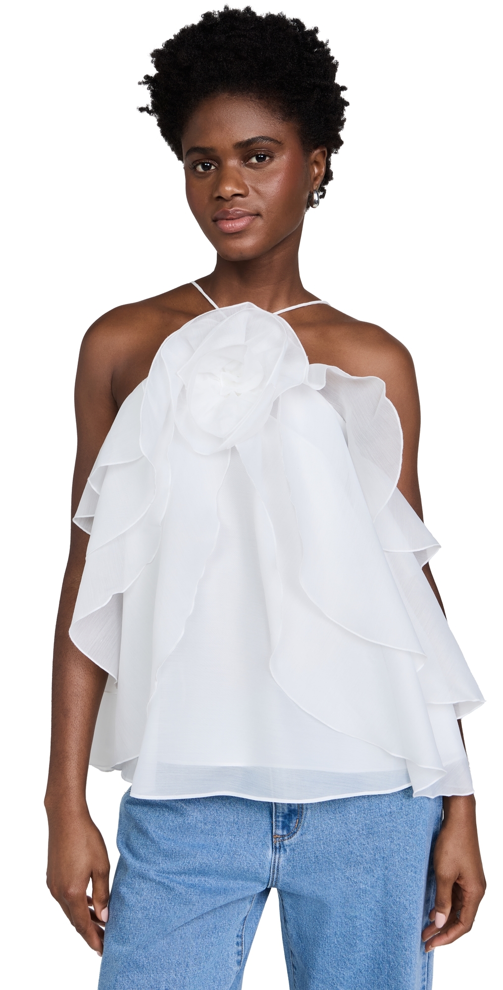 Aje Pandorea Layered Top Ivory In Ivory