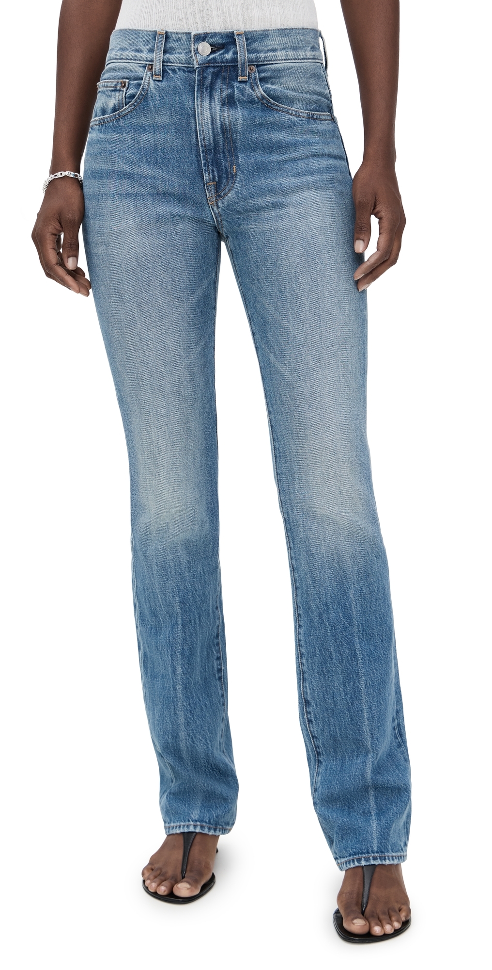 A.l.c A. L.c. The 917 Slim Straight Jeans Light Classic Blue In Blue