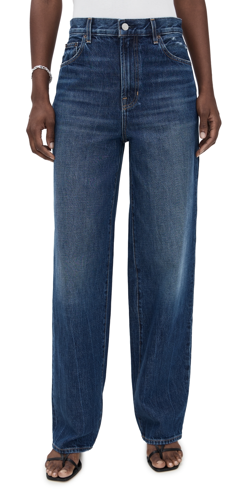 A.l.c A. L.c. The 747 Relaxed Wide Jeans Dark Classic Blue In Blue