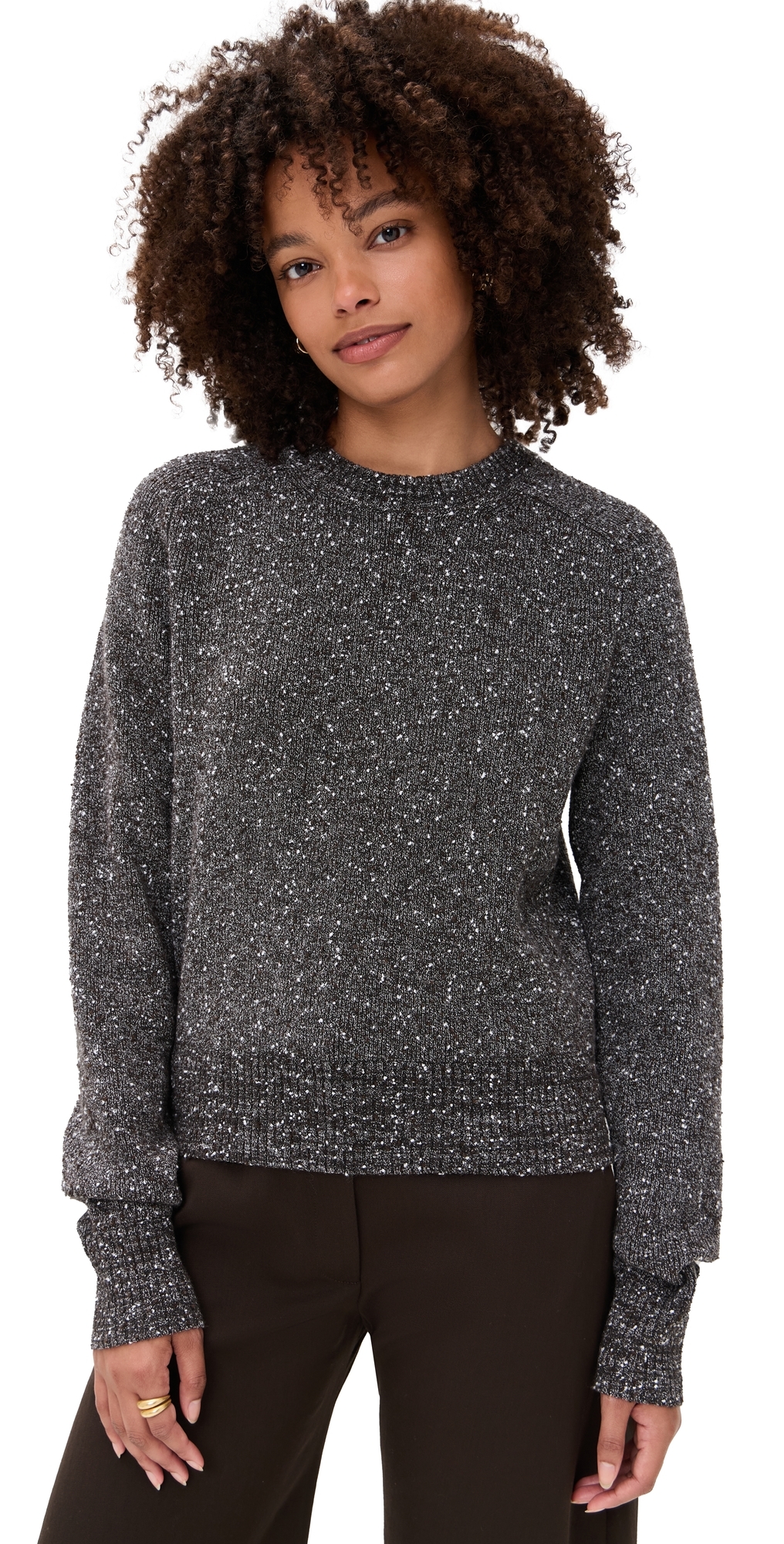 A.l.c A. L.c. Zoe Sweater Charcoal/dark Brown In Black