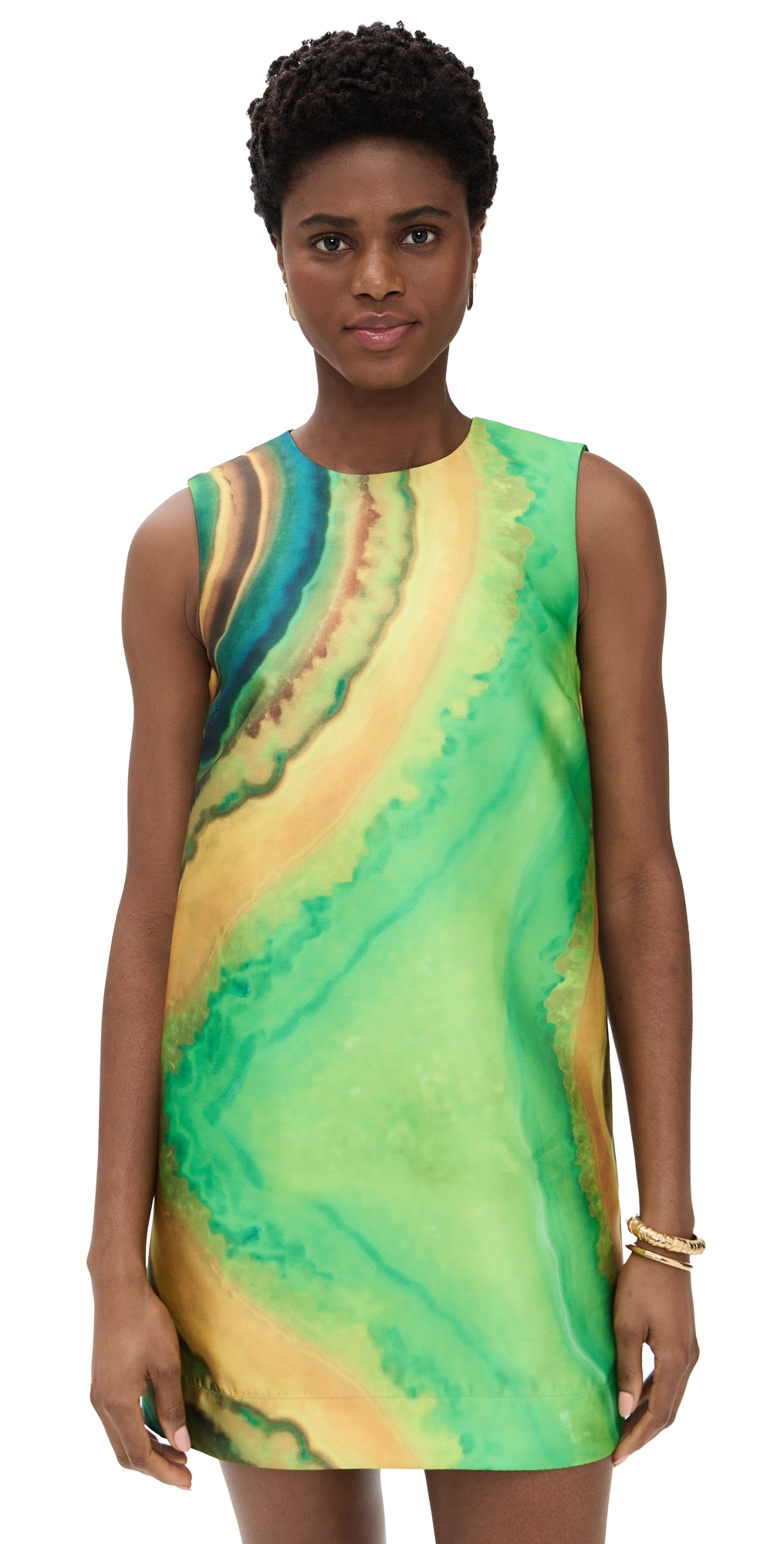 Alemais Iris Mini Dress In Green In Green