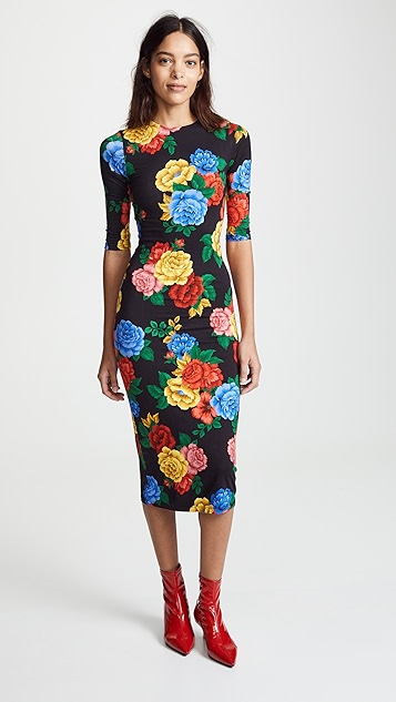 alice and olivia delora fitted dress