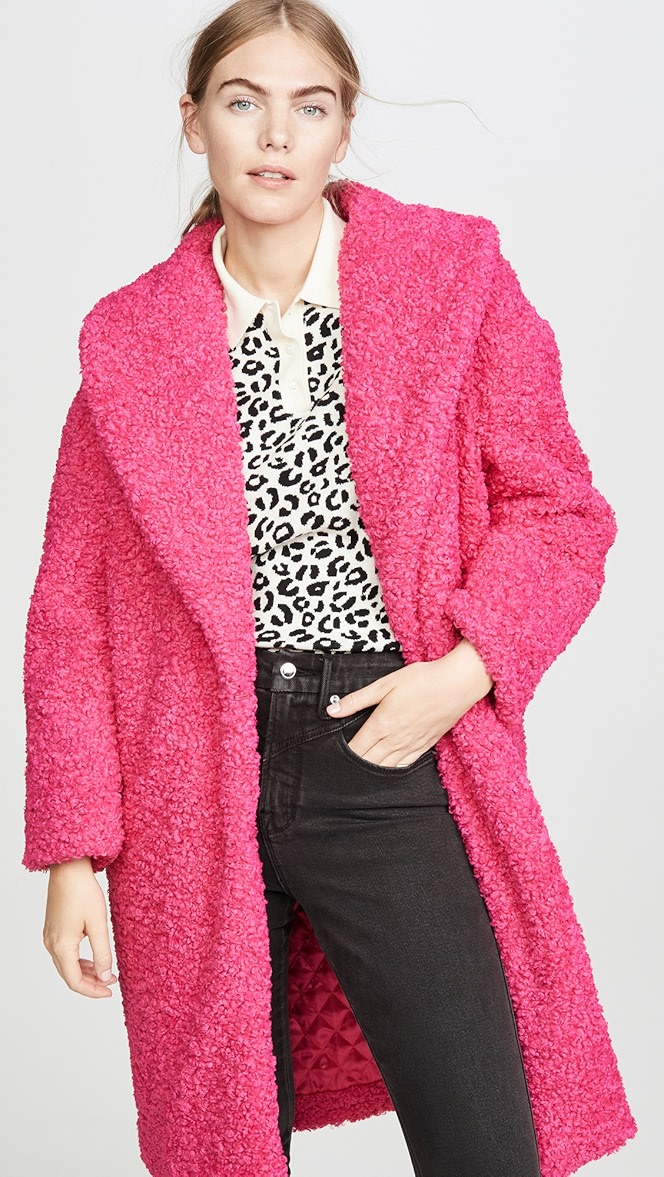 Alice and olivia pink coat clearance