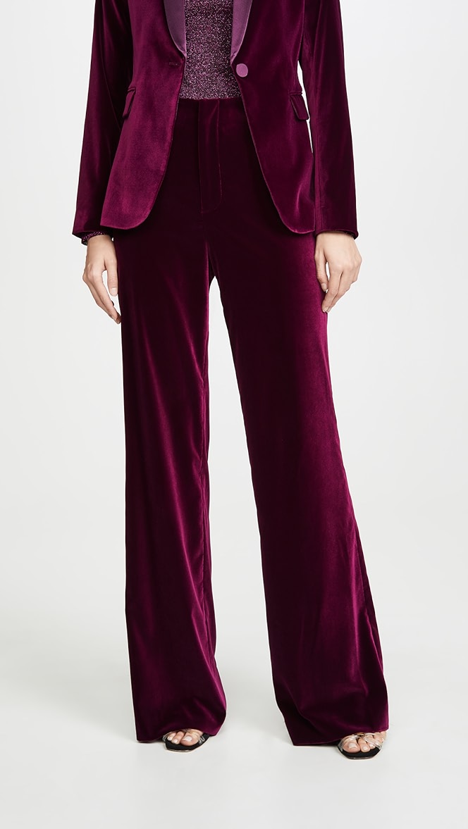 alice and olivia velvet pants