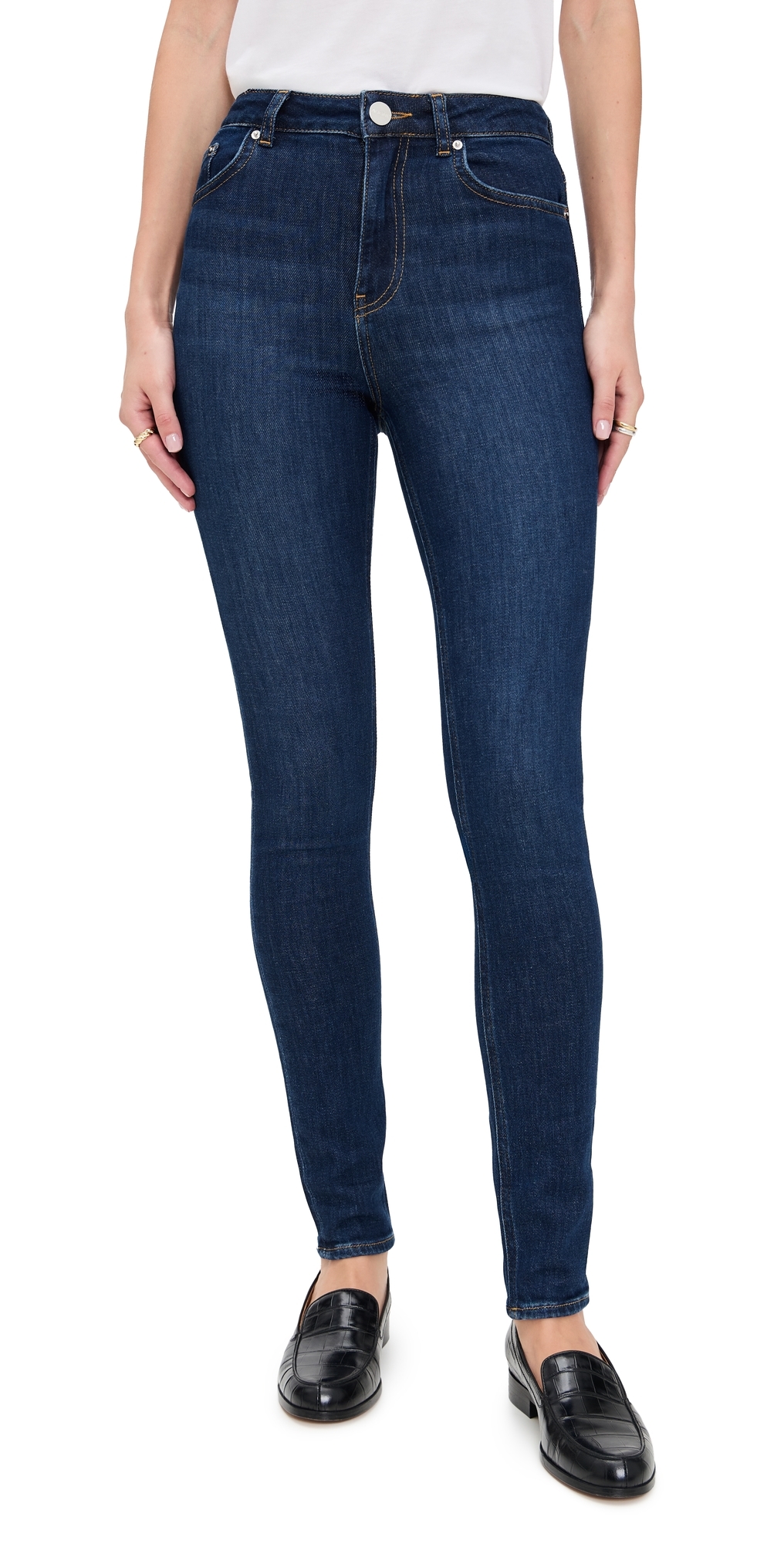 Aligne Mid Rise Skinny Jeans Ocean Blue In Blue
