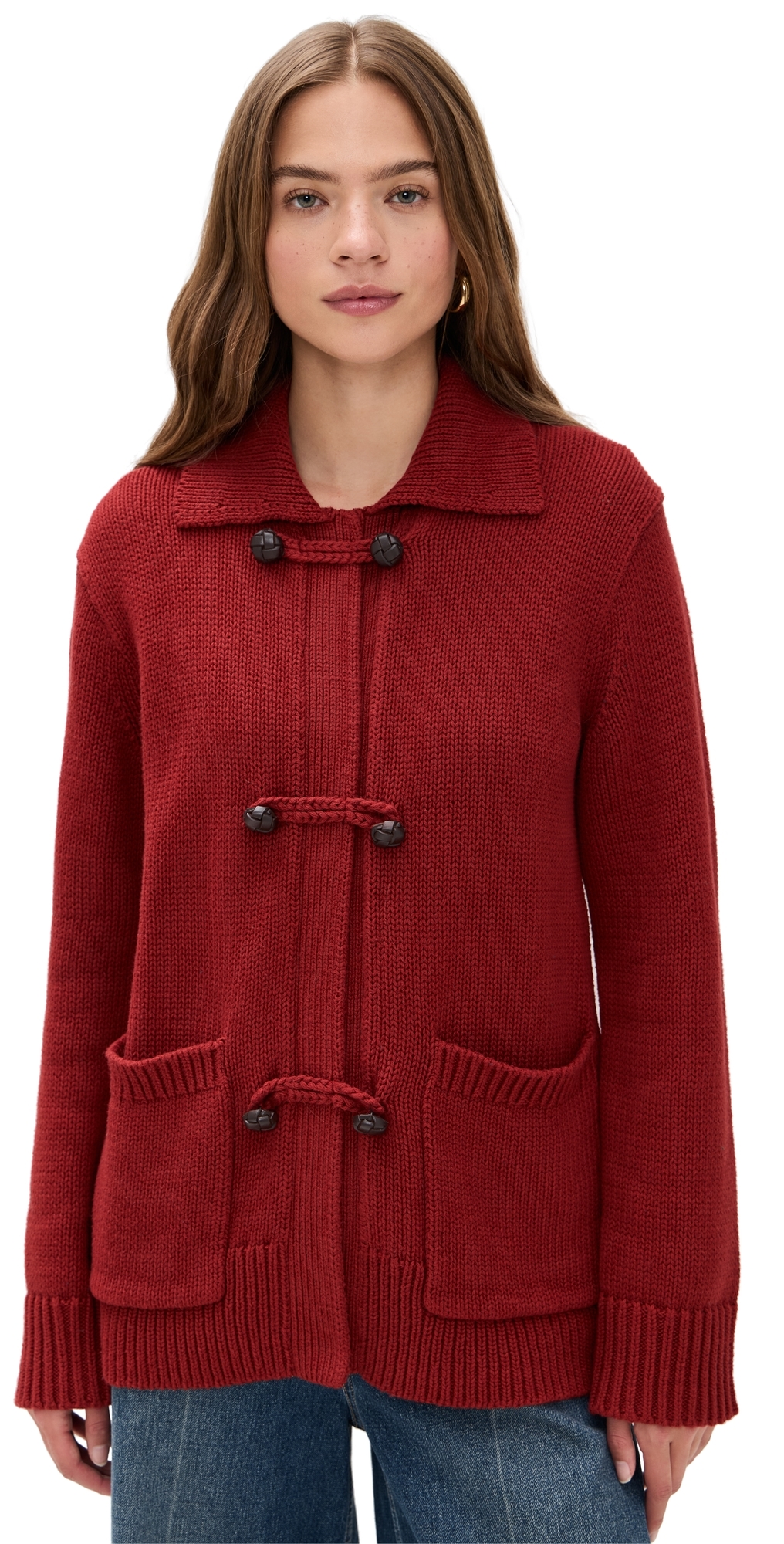 Alex Mill Ada Sweater Jacket In Cotton In Red