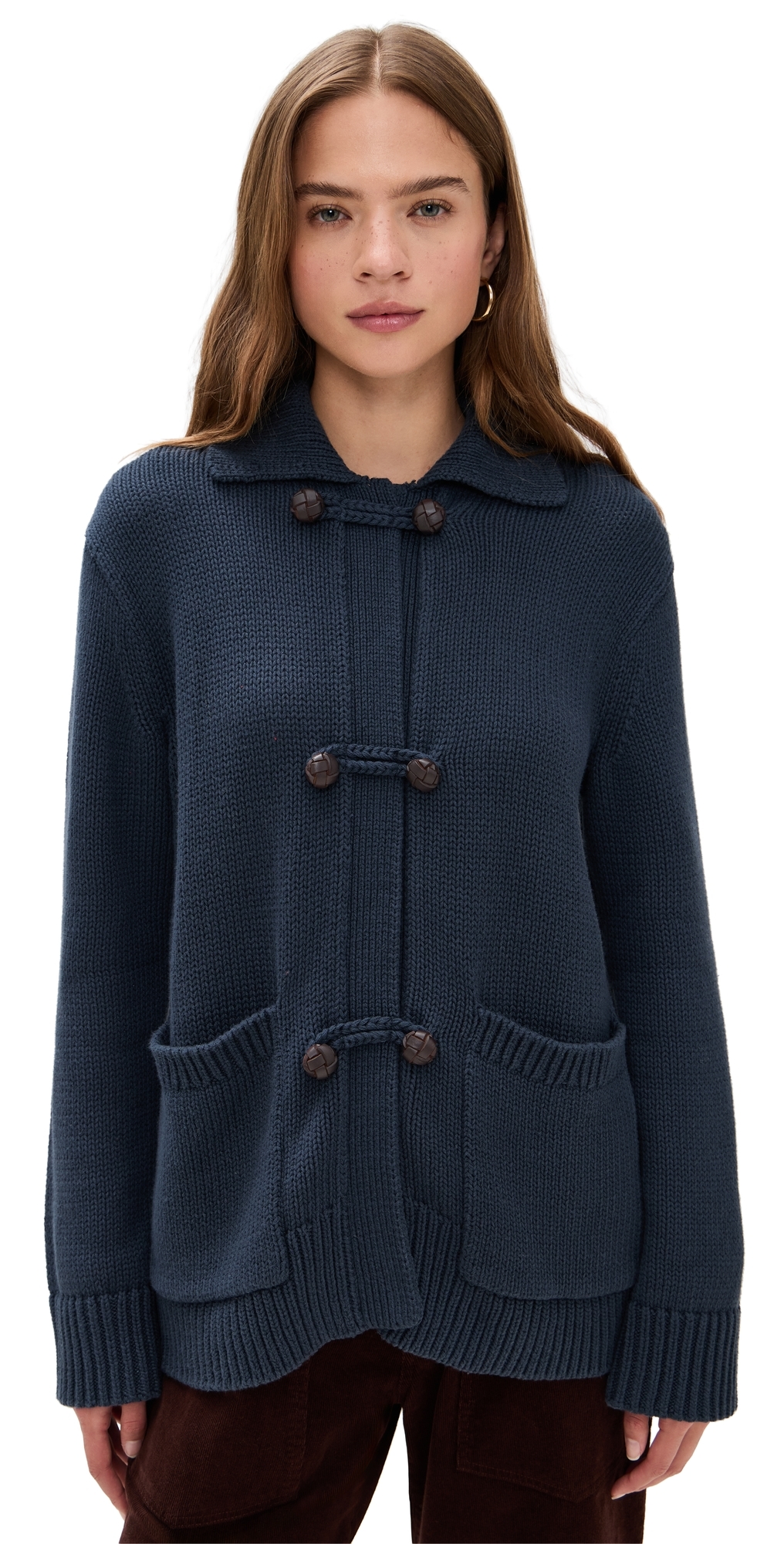 Alex Mill Ada Sweater Jacket In Cotton In Blue