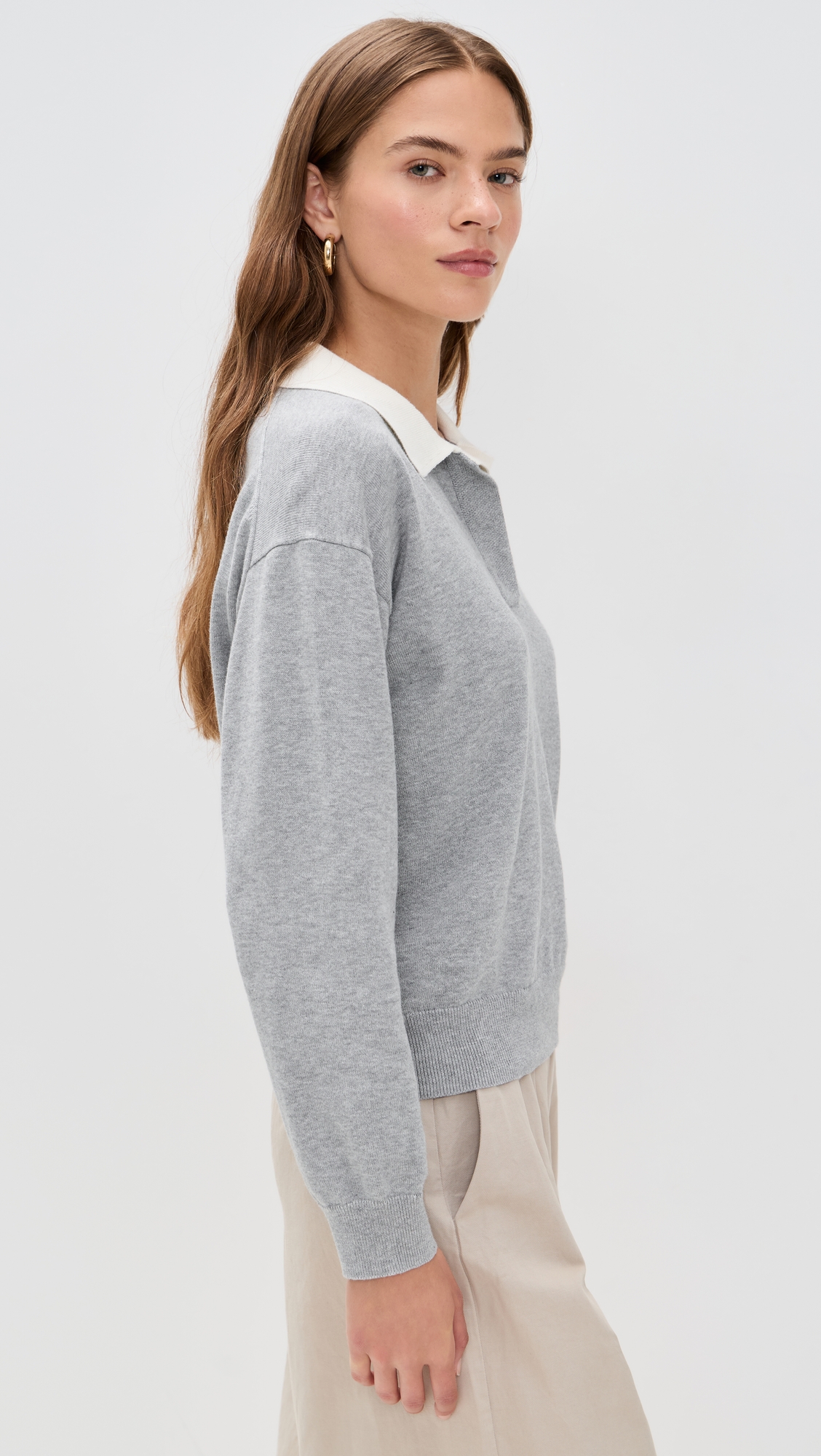 Alex Mill Angelina Polo Sweater In Cotton Cashmere thumbnail