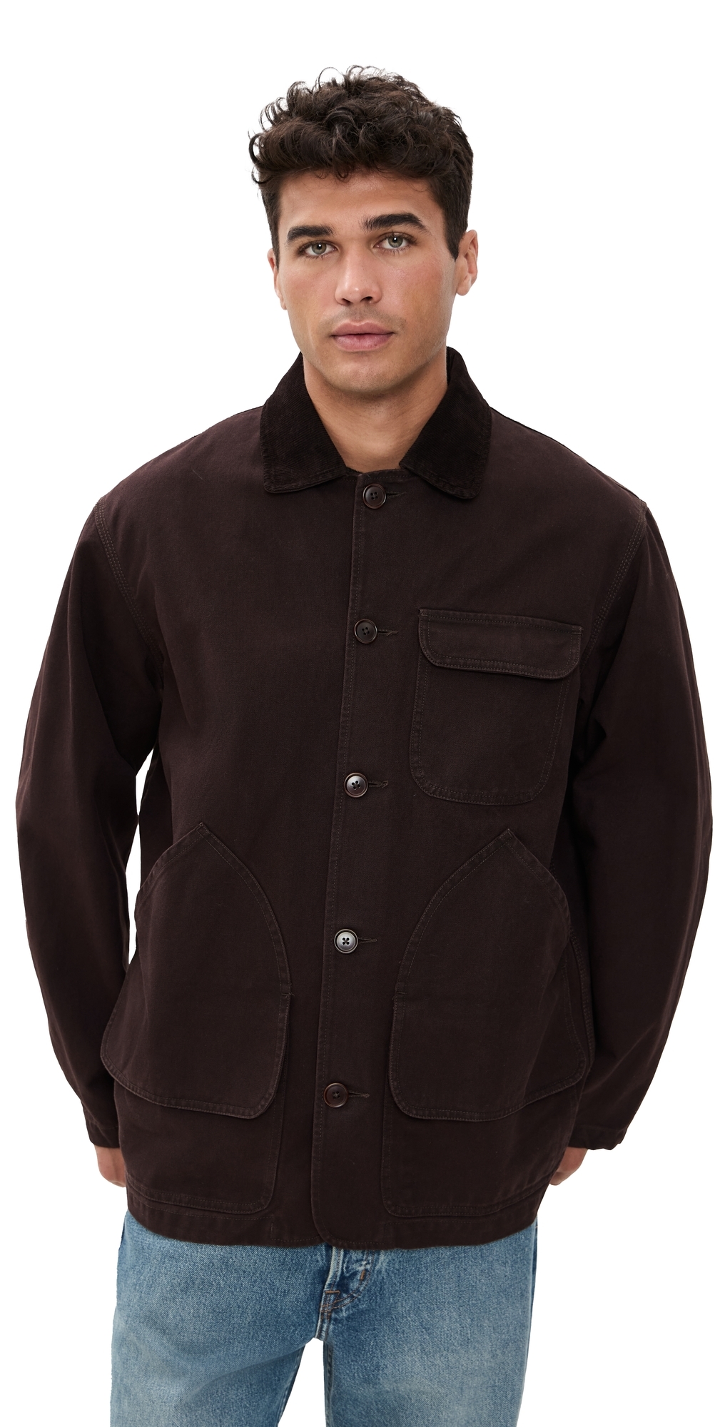 Alex Mill Frontier Jacket In Canvas Dark Chocolate In Brown