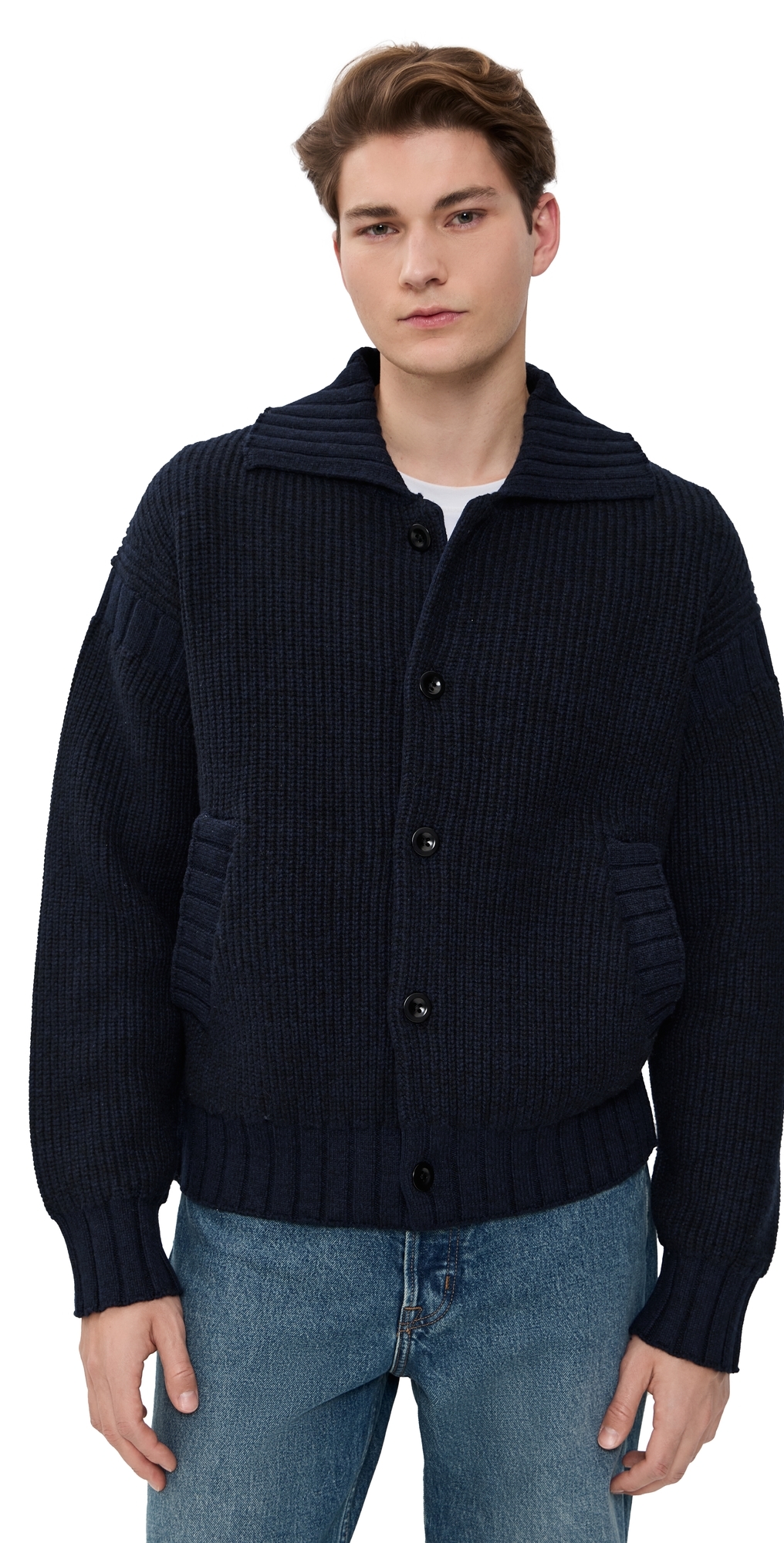 Alex Mill Casey Cardigan Jacket In Merino Wool In Multi