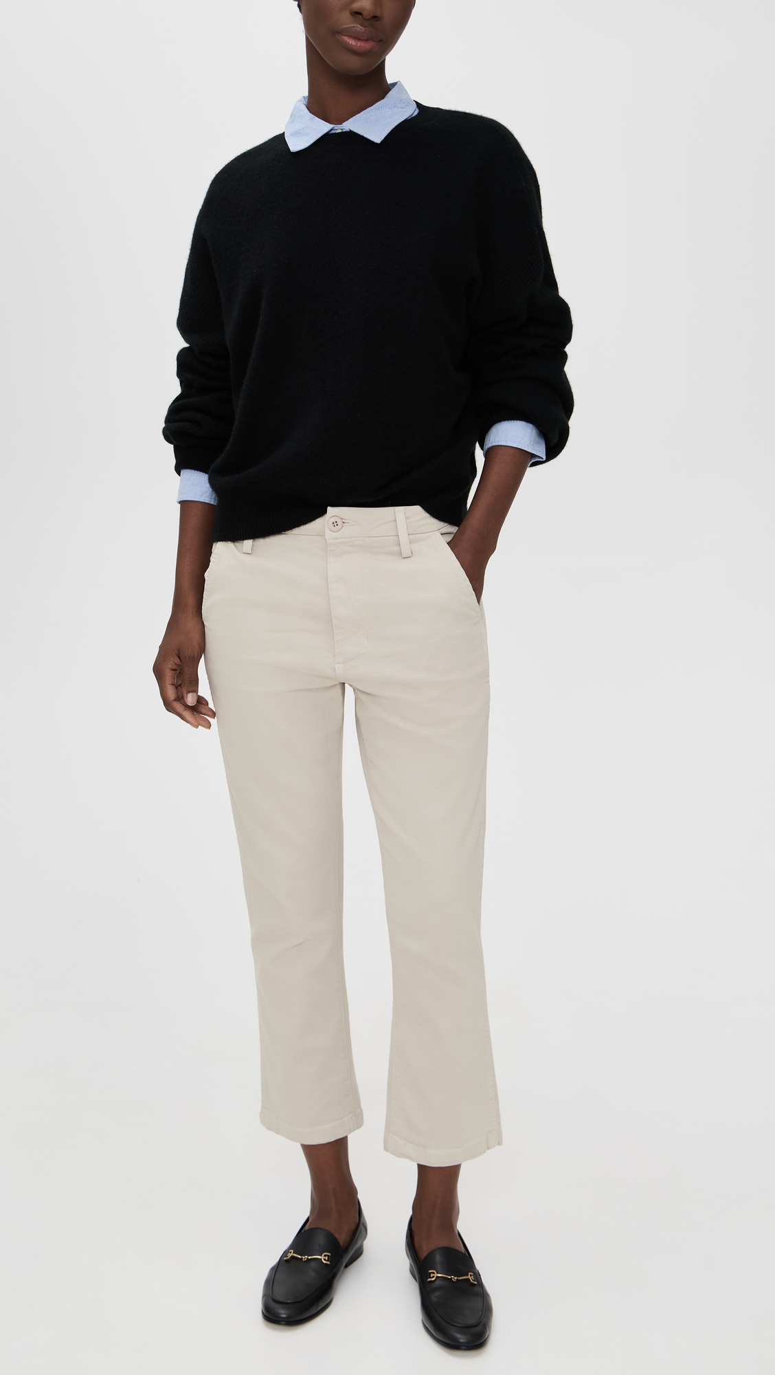 AMO Easy Trouser Relaxed Crop Straight Trousers thumbnail