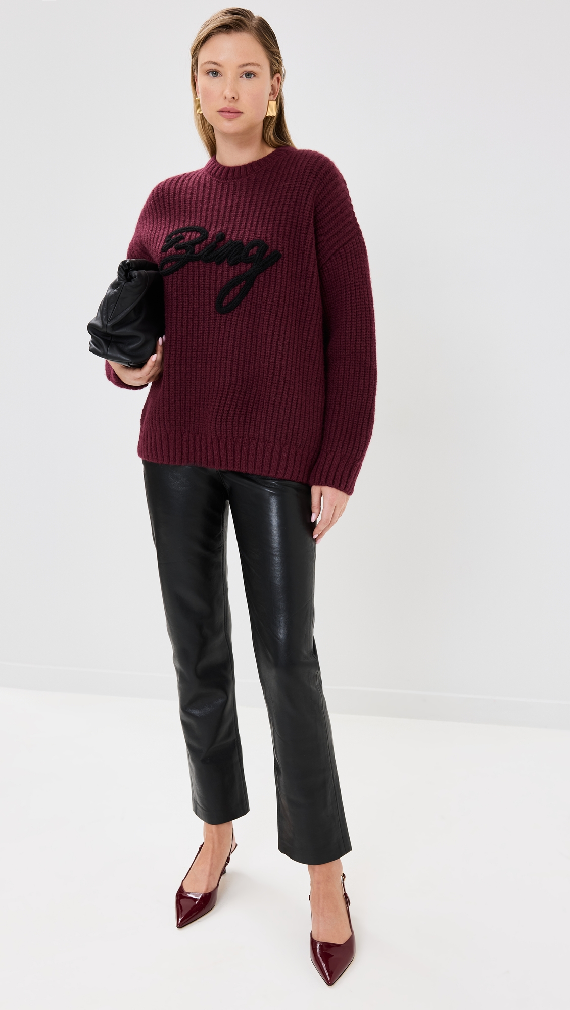 ANINE BING Sydney Crew Signature Sweater thumbnail