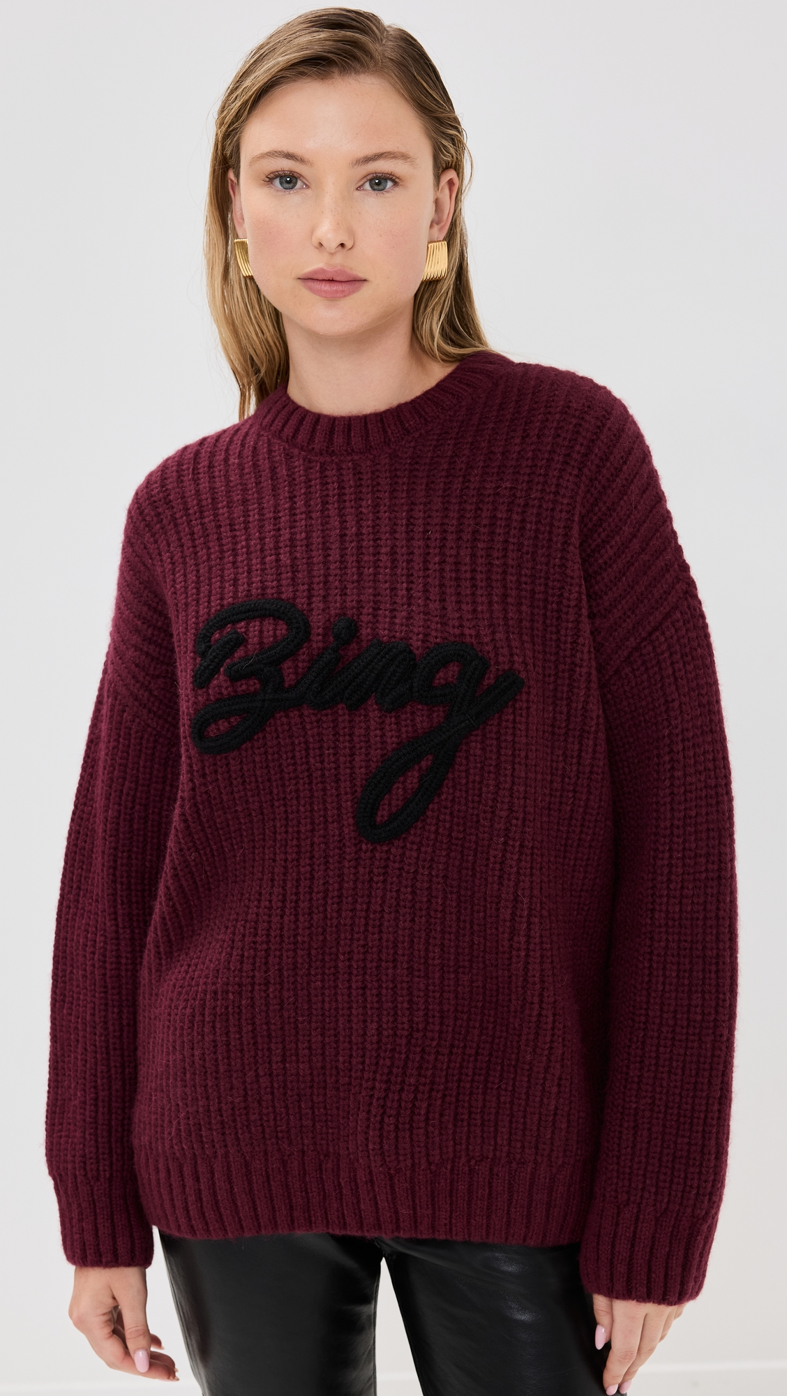 ANINE BING Sydney Crew Signature Sweater thumbnail