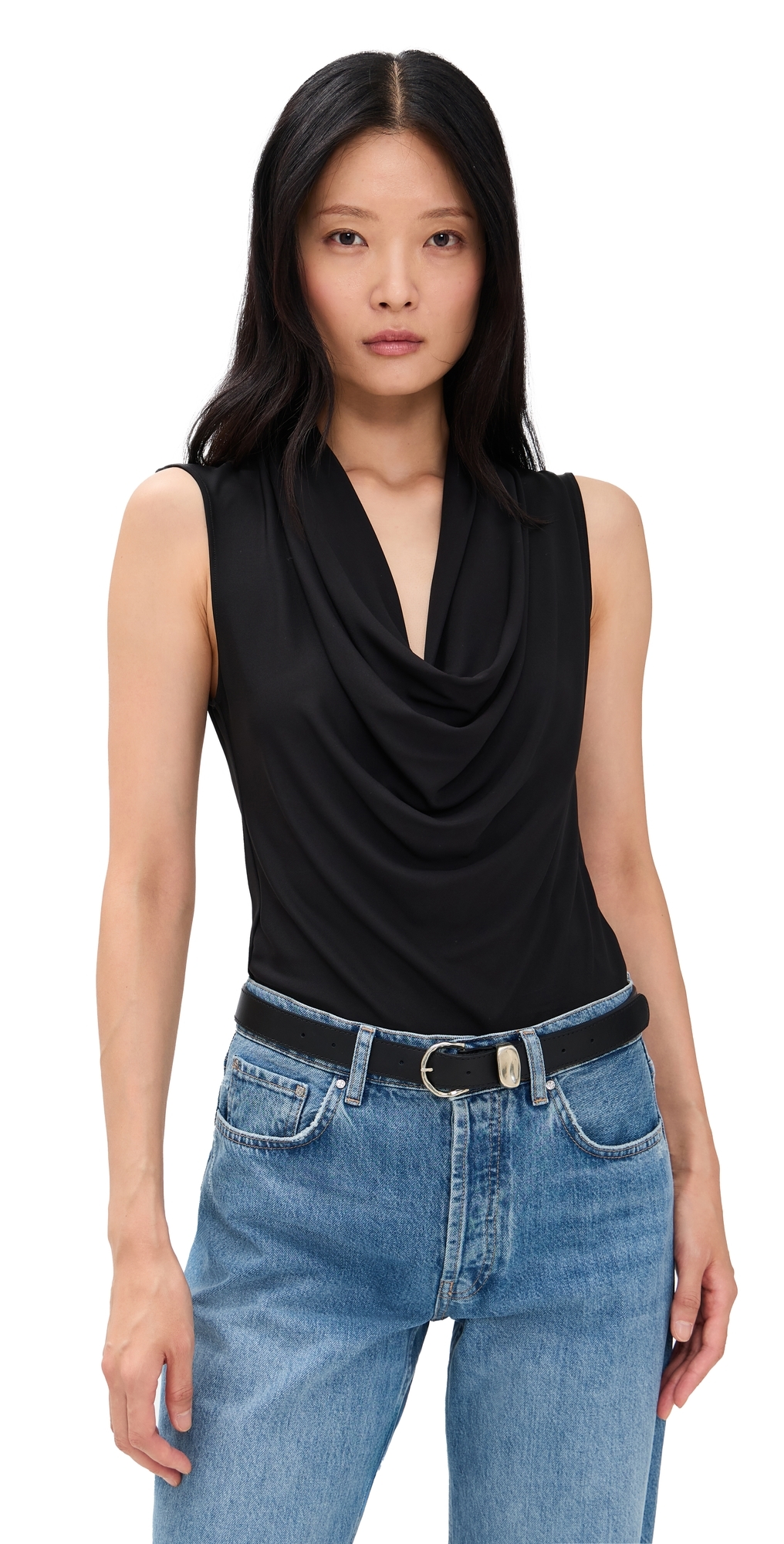 Anine Bing Jeanette Thong Bodysuit Black In Black