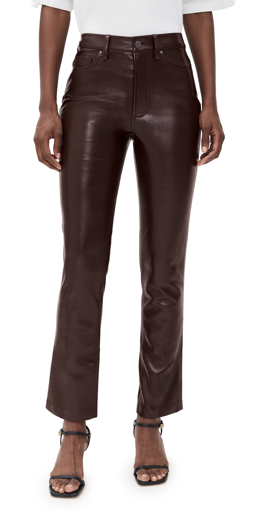 Anine Bing Bruno Pants Dark Brown In Brown