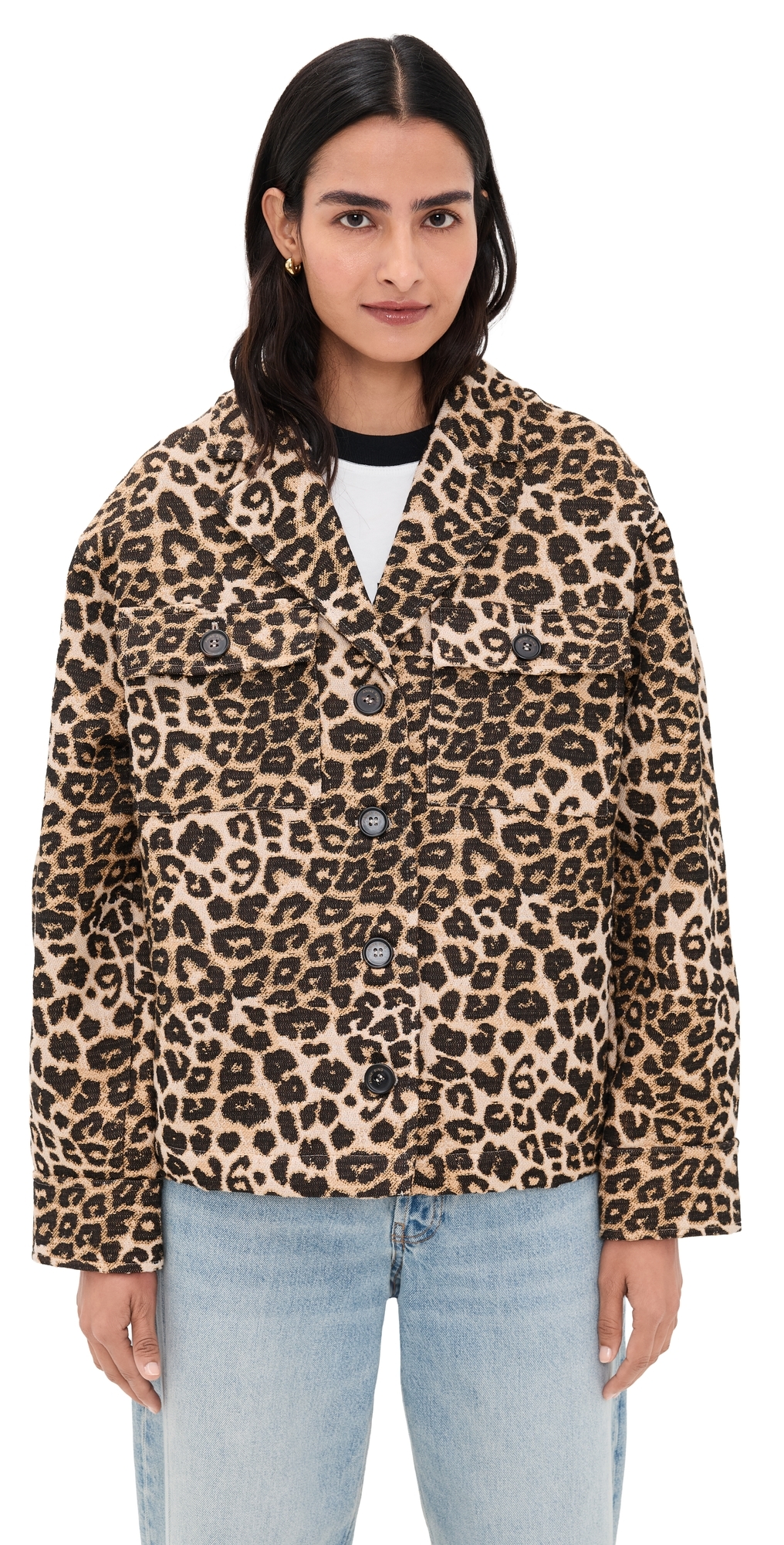 Anine Bing Flynn Jacket Leopard In Animal Print
