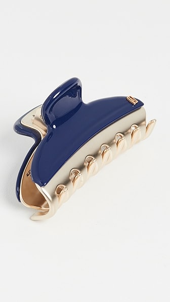 Alexandre De Paris Vendome Crystal Embellished Hair Clip In Marine