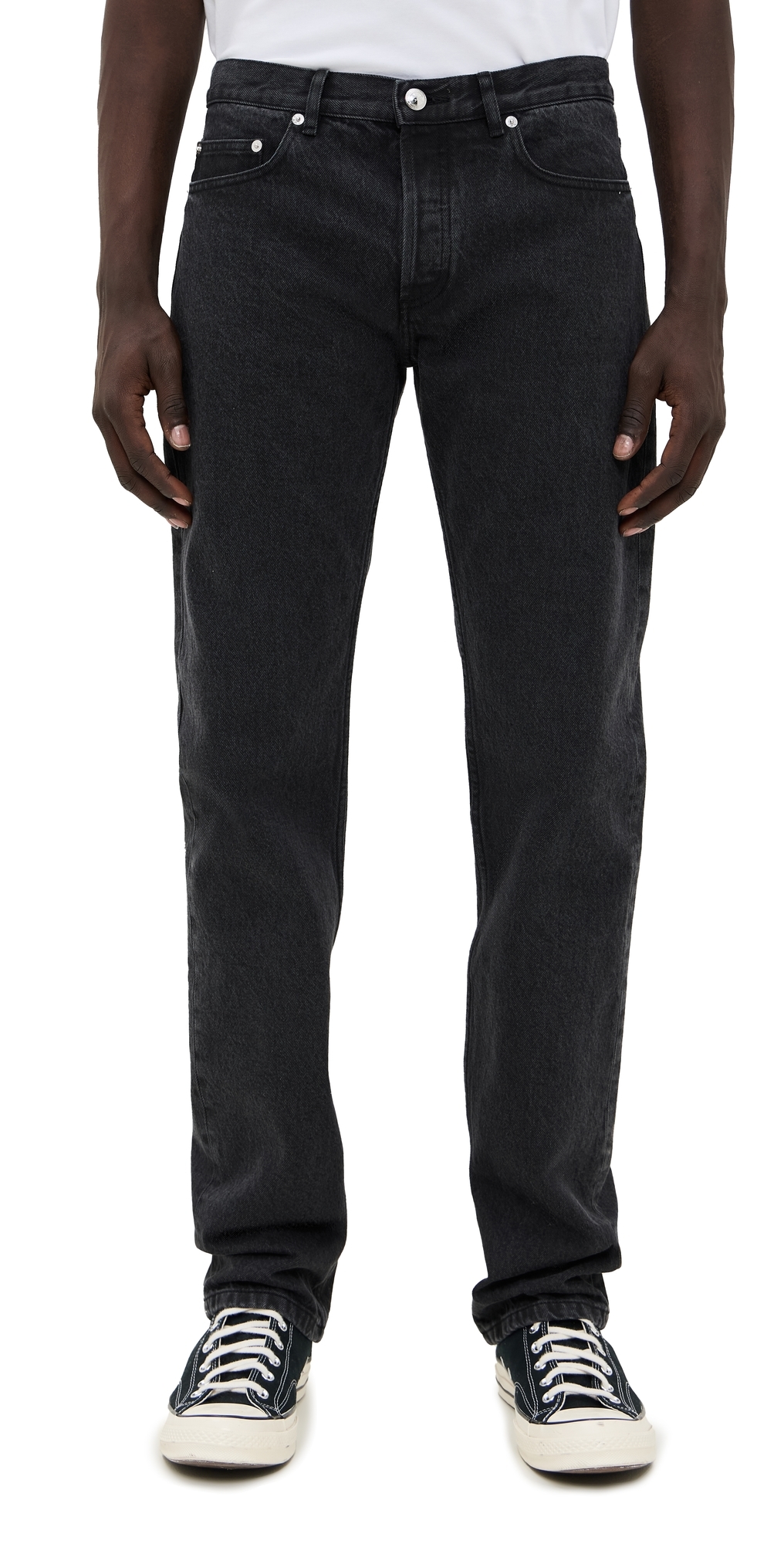 Apc A. P.c. New Standard Jeans Lze Noir Delave In Lze Noir Delave