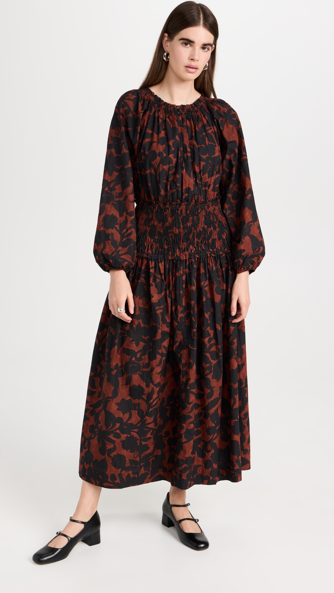 Apiece Apart Esparta Long Sleeve Maxi Dress thumbnail