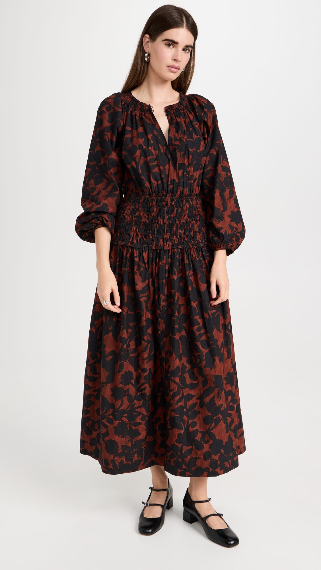 Apiece Apart Esparta Long Sleeve Maxi Dress thumbnail