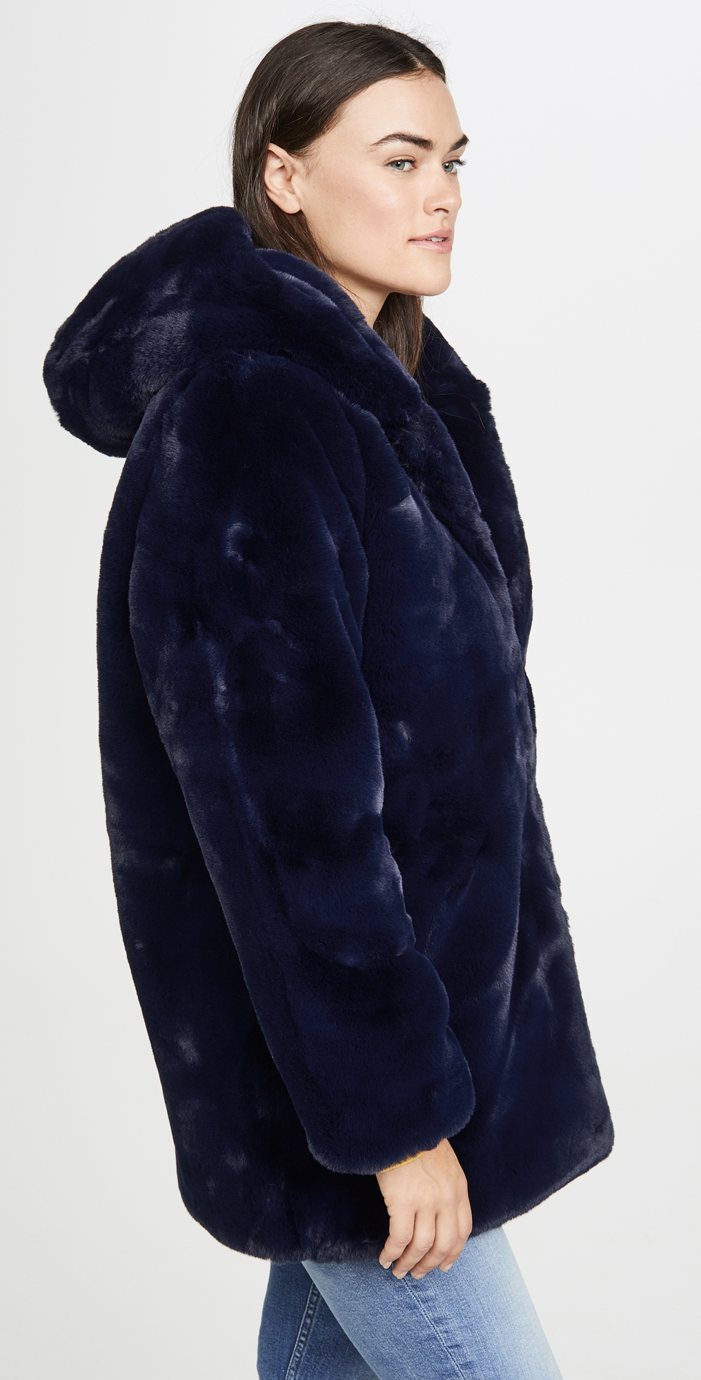Apparis marie hooded faux fur coat Clearance