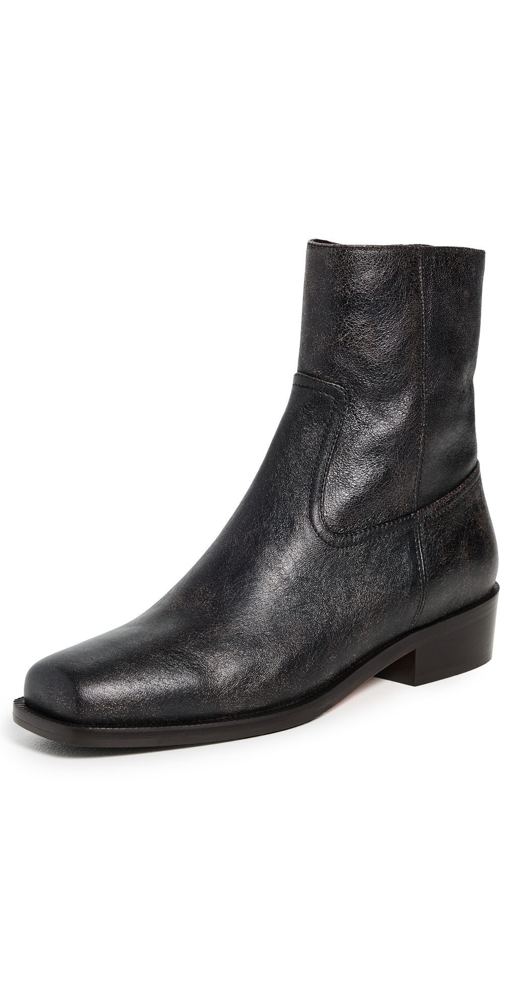 Aquazzura Out Law Lined Booties Testa Di Moro In Black
