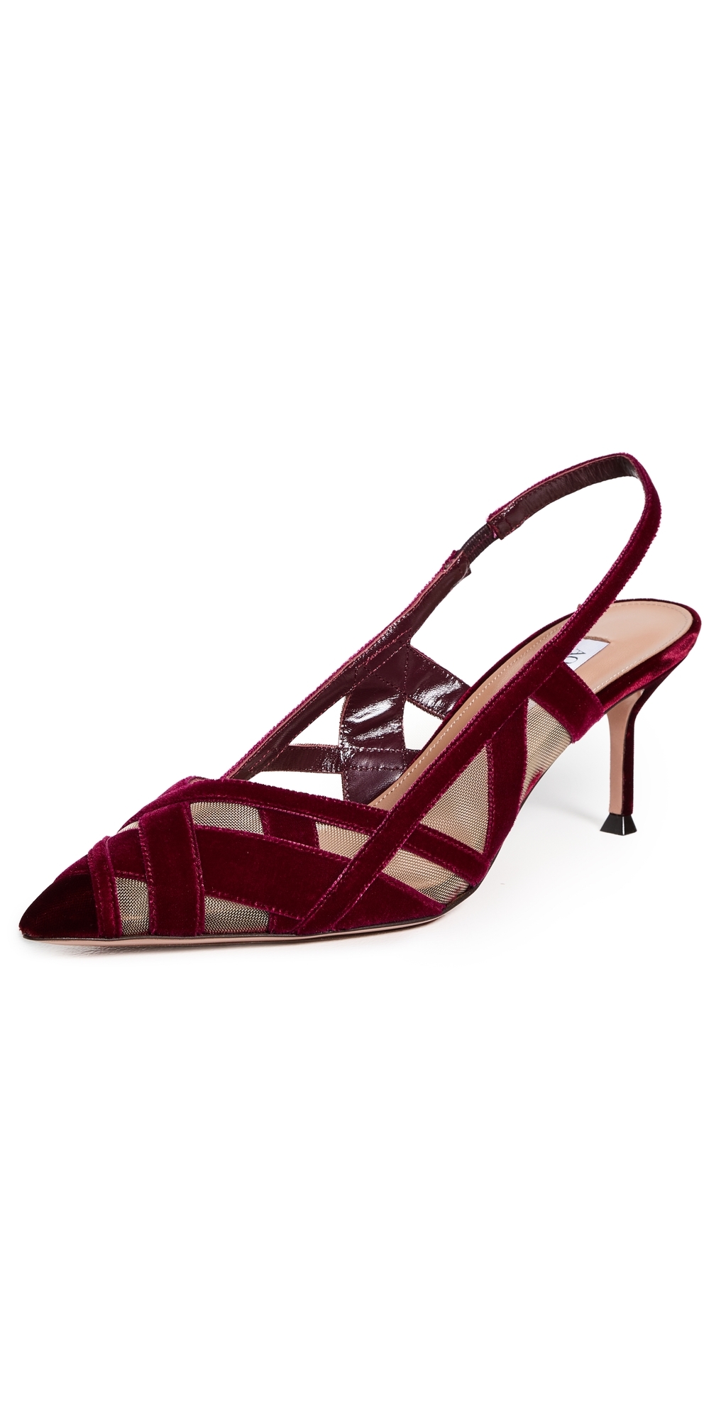 Aquazzura Wrap Me Up Sling Sandals 65mm Merlot In Burgundy