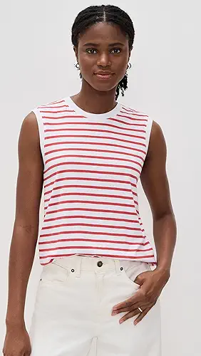 ATM Anthony Thomas Melillo Stripe Classic Jersey Sleeveless Boy Tee