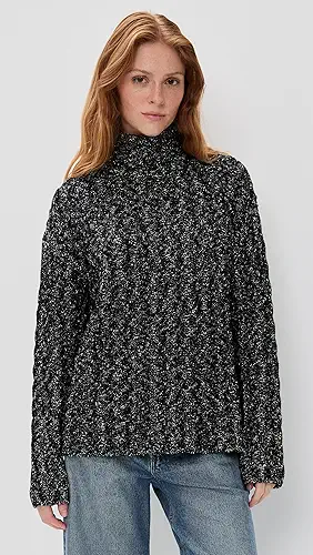 ATM Anthony Thomas Melillo Wool Cotton Blend Turtleneck