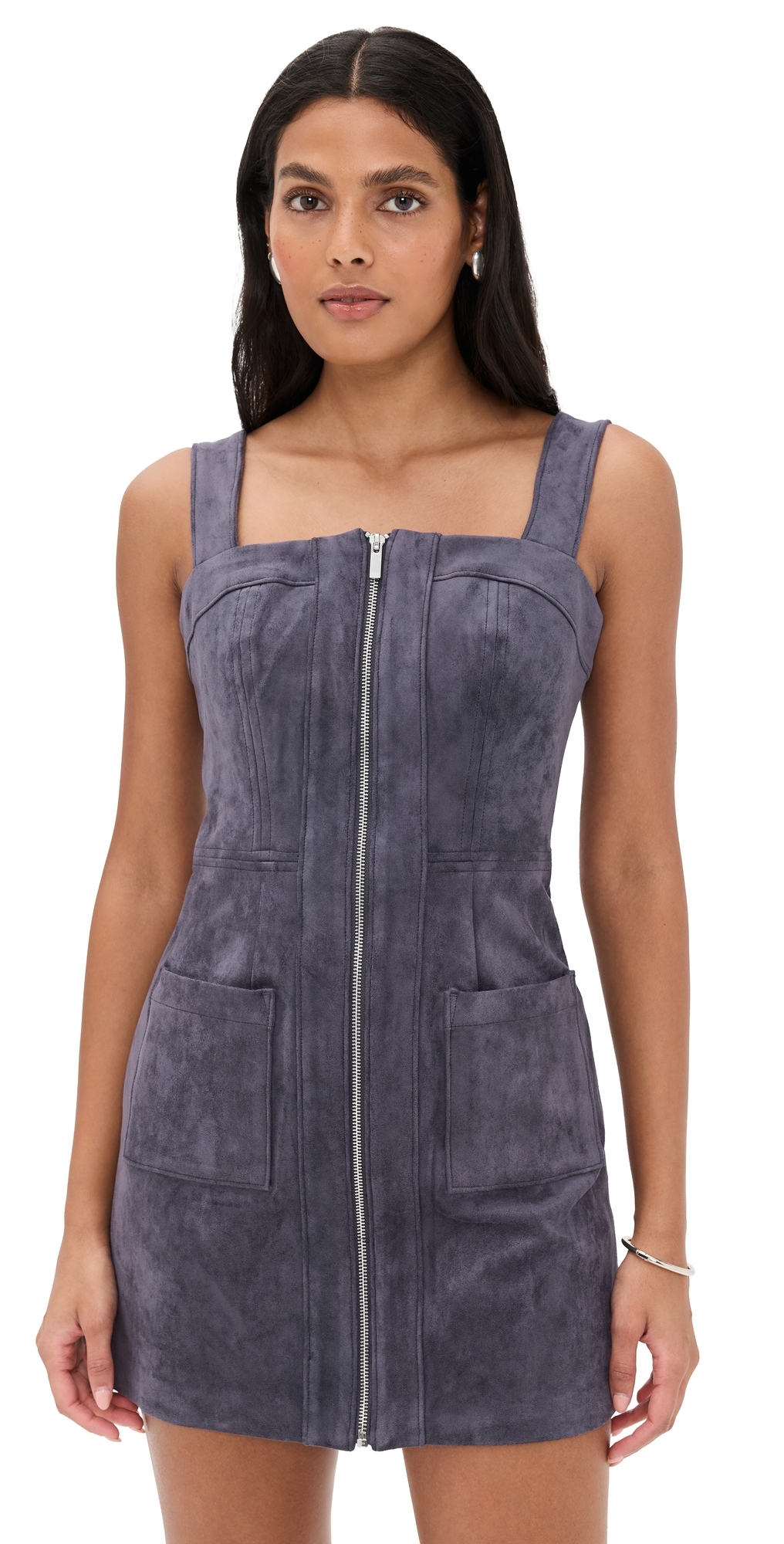 Amanda Uprichard Becker Dress Graphite In Gray