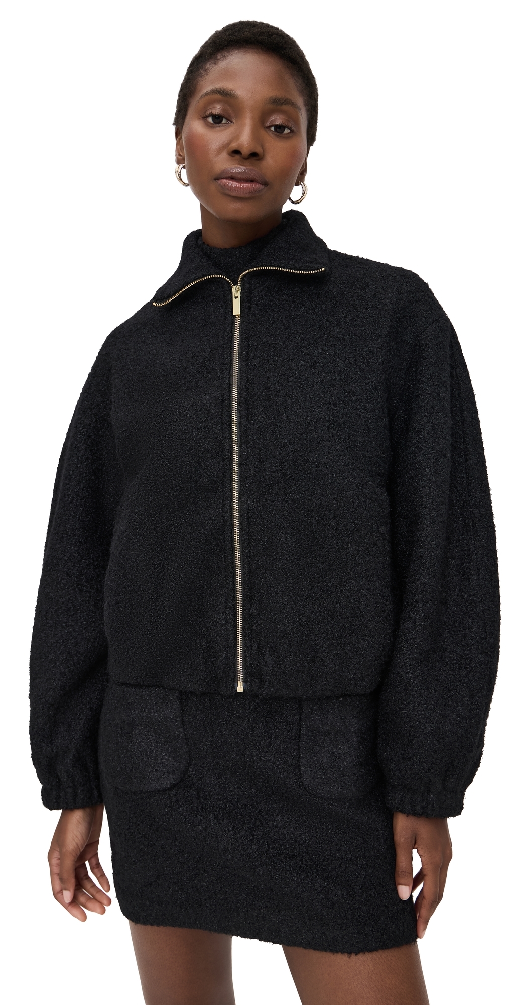 Amanda Uprichard Como Bomber Jacket Black In Black