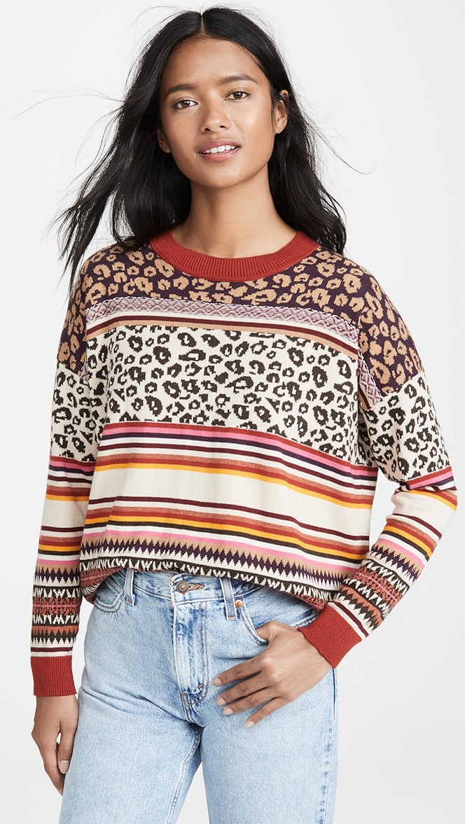 Autumn cashmere leopard sweater clearance