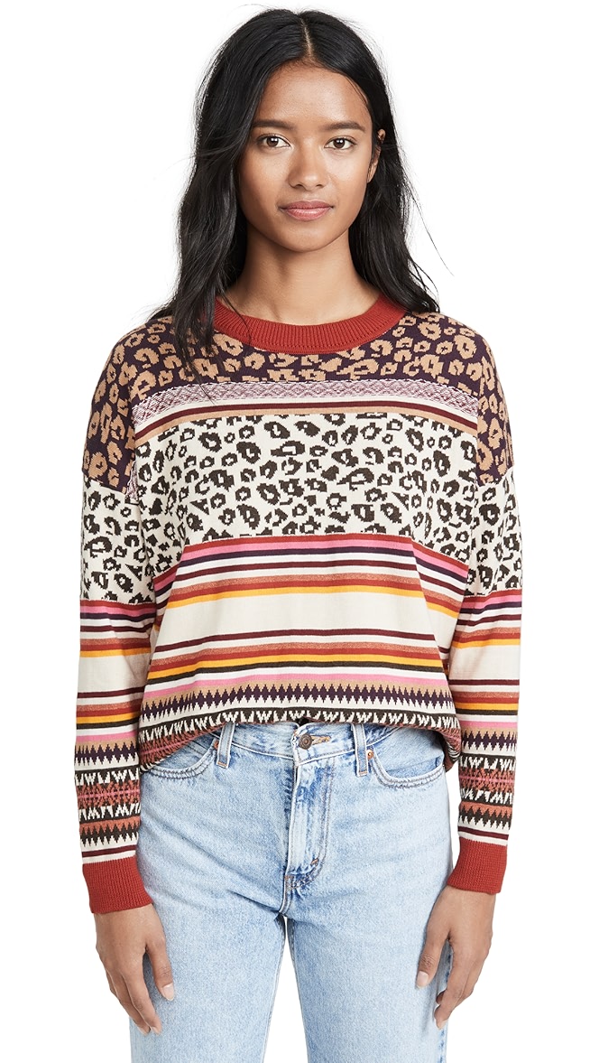 Autumn cashmere leopard sweater clearance