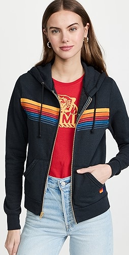 aviator nation grey moletom com capuz