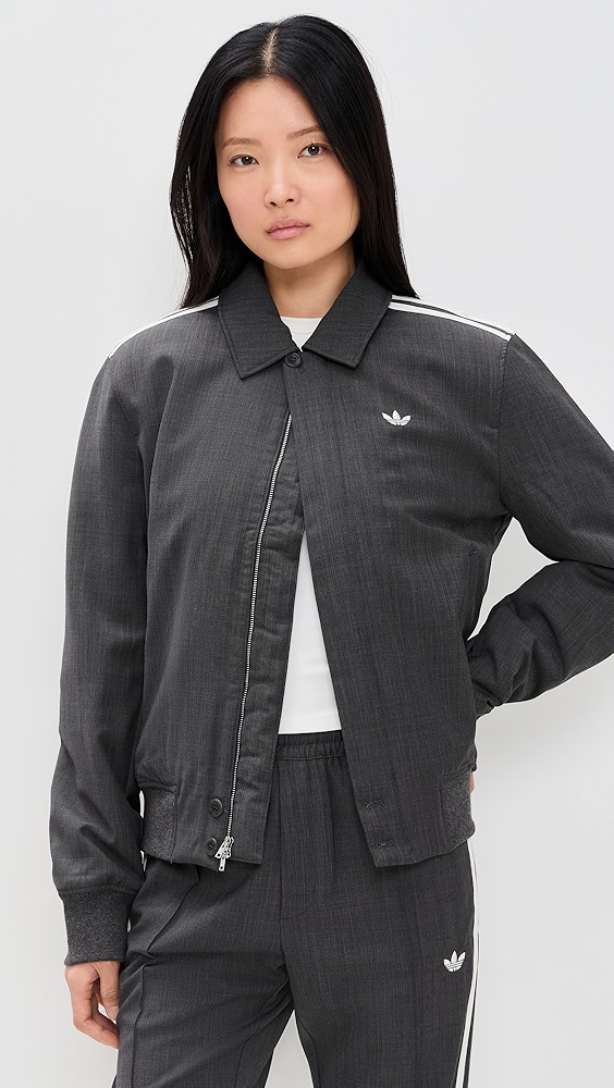 Adidas x Wales Bonner ボンバージャケット ブルゾン x Wales Bonner wool-blend blouson jacket in grey - Adidas | Mytheresa