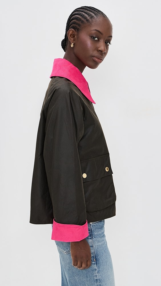 BARBOUR spey XS レッド Barbour Icons Spey Wax Jacket | Shopbop