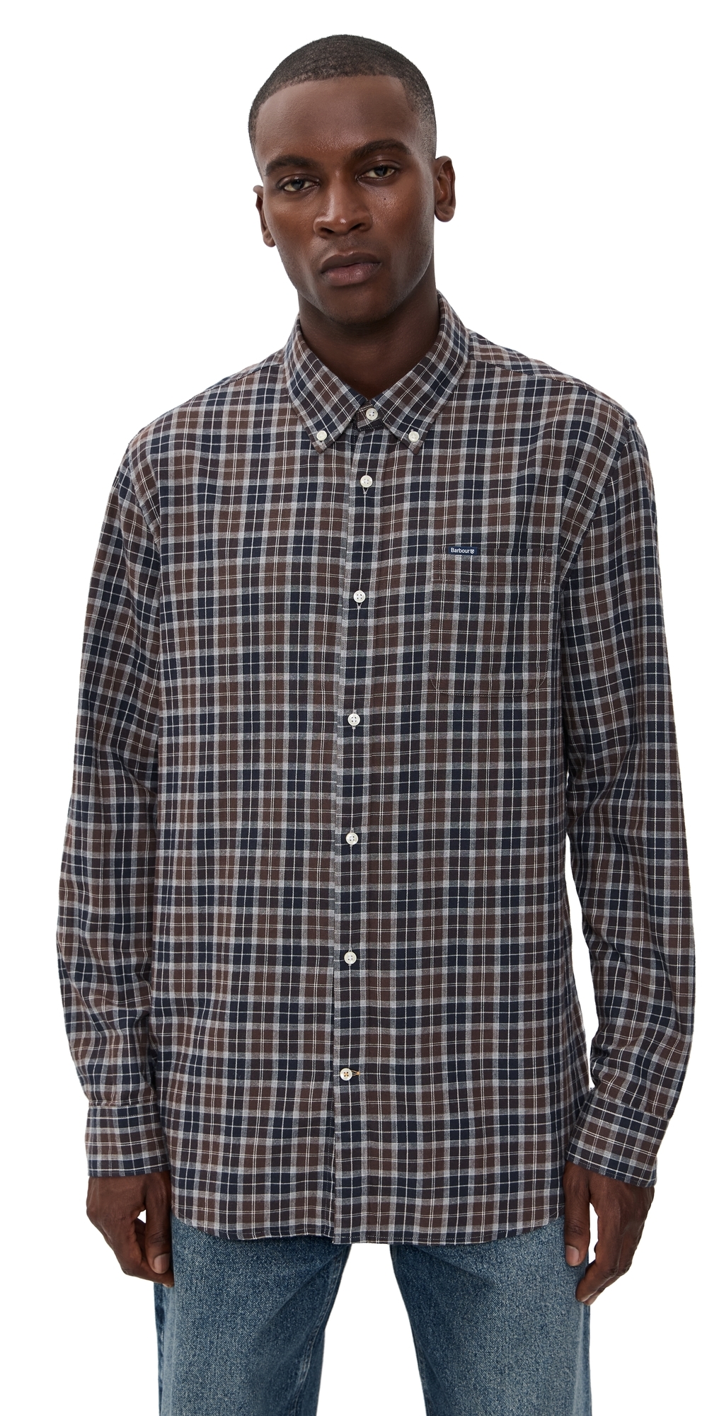 Barbour Lanark Tartan Tailored Shirt Midnight Oak Tartan In Multi